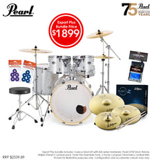  Pearl | Export Plus | 22" Drum Bundle | Zildjian Cymbals | Artic Sparkle