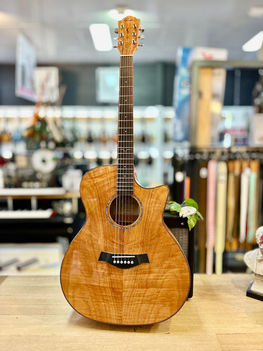 Ranch Flame Maple Top Acoustic Electric Guitar – Nepean Music