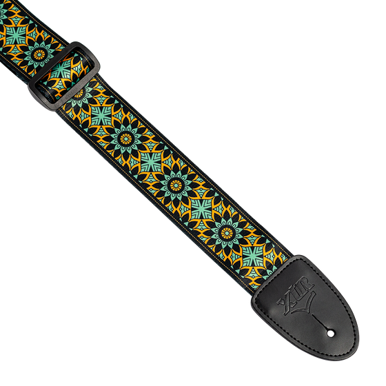 XTR | LS400 | Guitar Strap. | Turquoise/yellow