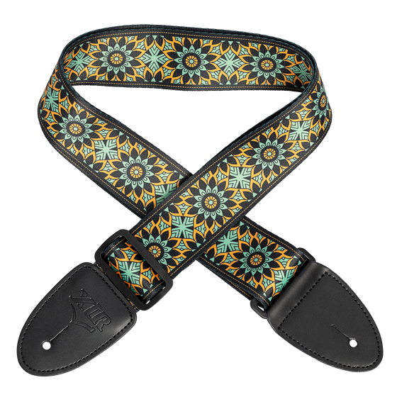 XTR | LS400 | Guitar Strap. | Turquoise/yellow