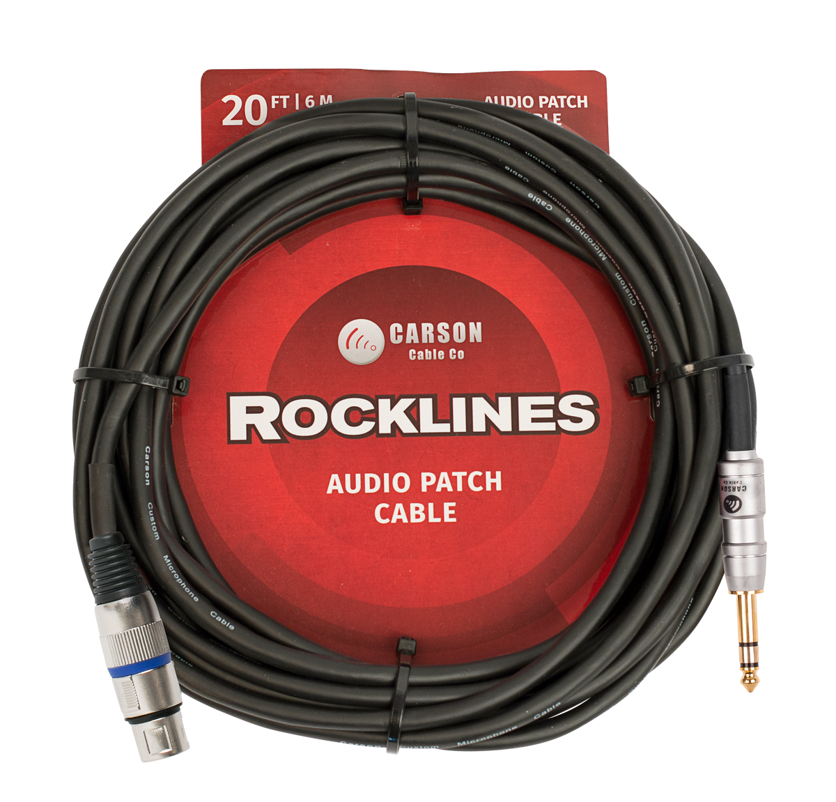 CARSON RAD20ST Carson Rocklines XLR to Jack Mic Cable 20 Foot