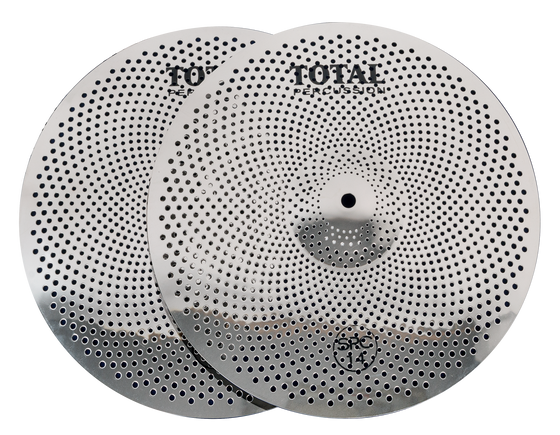 Total Percussion | SRC14PR | 14" Sound Reduction Cymbals. Pair. | Silver