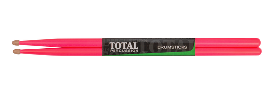 Total Percussion | T5AFLP | Drum Sticks.  | Fluorescent pink with natural tip