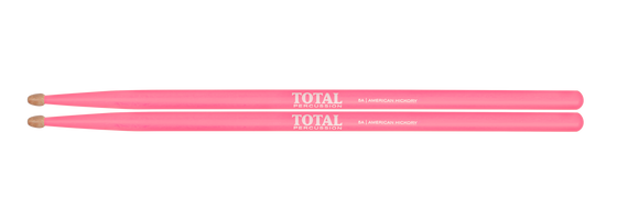 Total Percussion | T5AFLP | Drum Sticks.  | Fluorescent pink with natural tip
