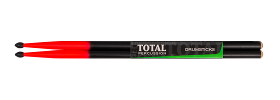 Total Percussion | T5ANPB | Drum Sticks.  | Black shading to pink 10cm from tip end.