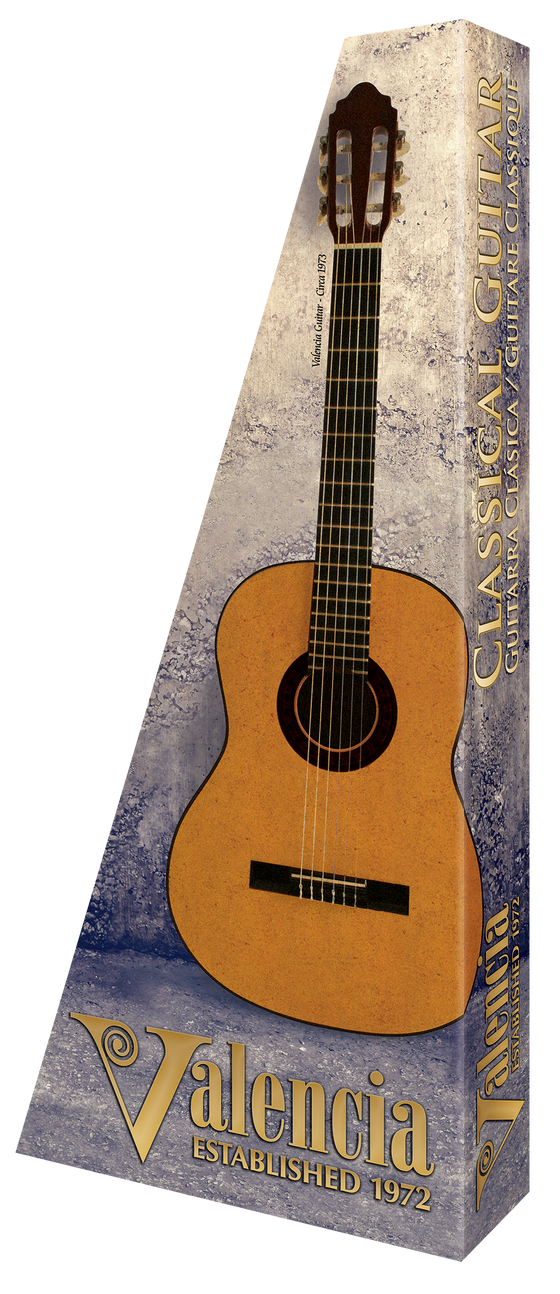 Valencia | VC203TWR | Classical Guitar | 3/4 Size | Transparent Wine Red