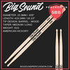 Big Sound Percussion | 5BB | American Hickory Drum Sticks
