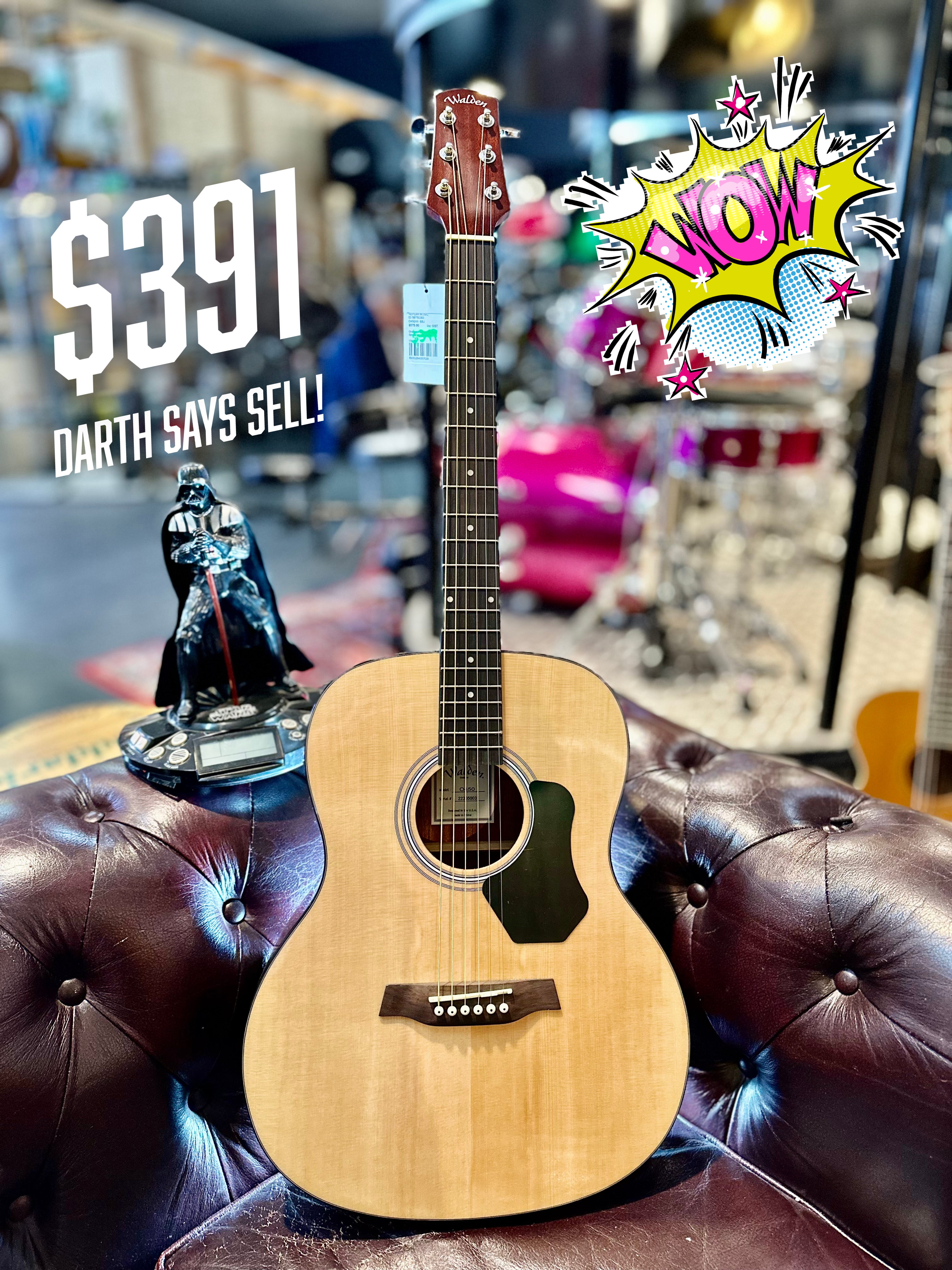 Walden  | O450/W | Solid Top | Orchestra Size Acoustic | SALE!