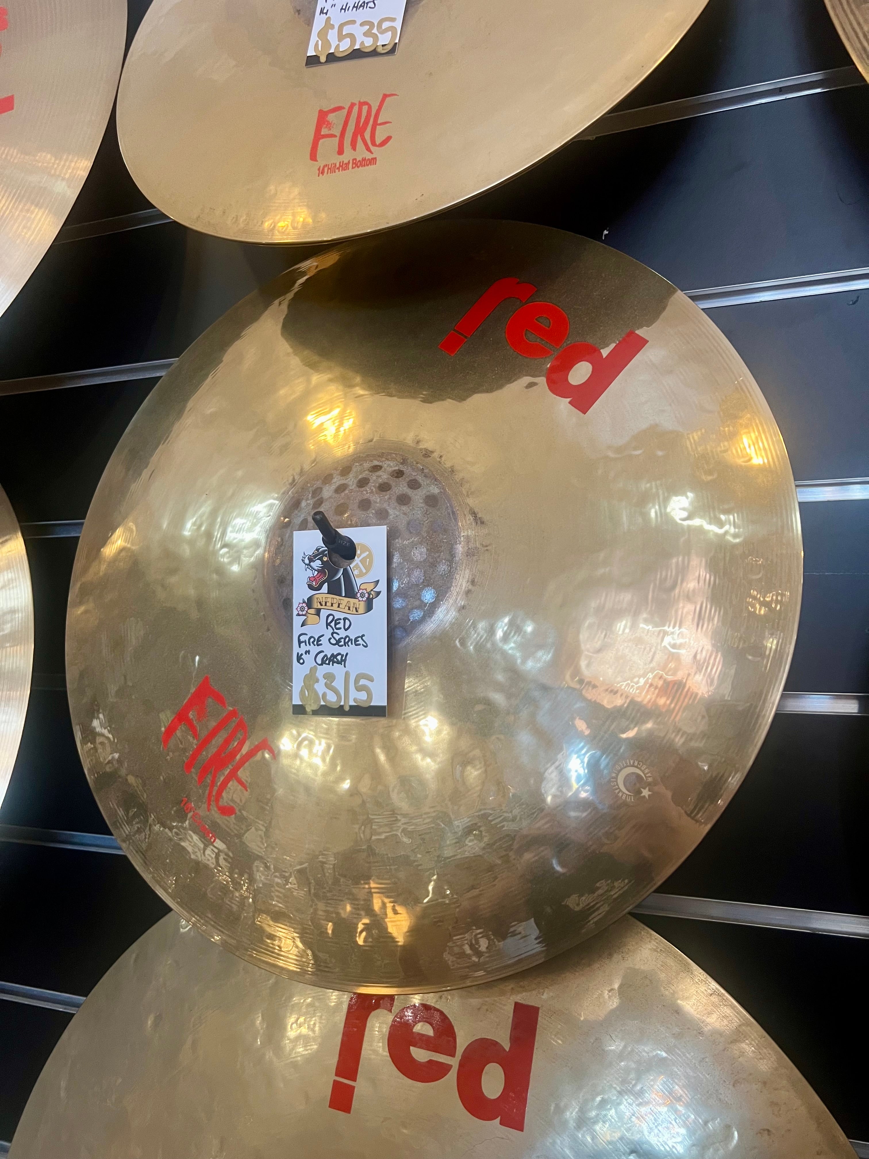 Red Cymbals | Fire Series | 16” Crash Cymbal