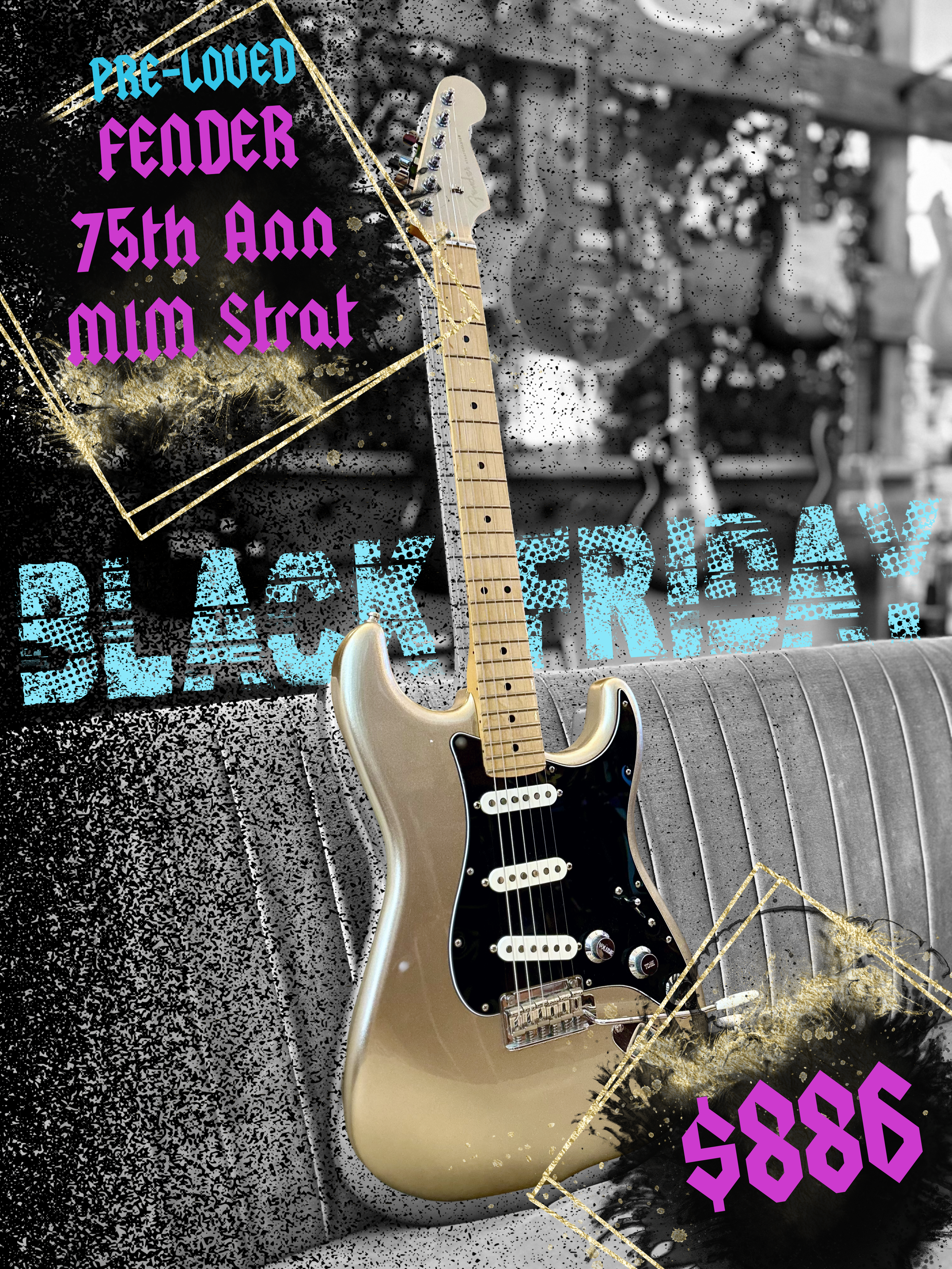 Fender | 75th Anniversary Stratocaster | Diamond | 2021 | MIM | Pre-Loved | SALE!