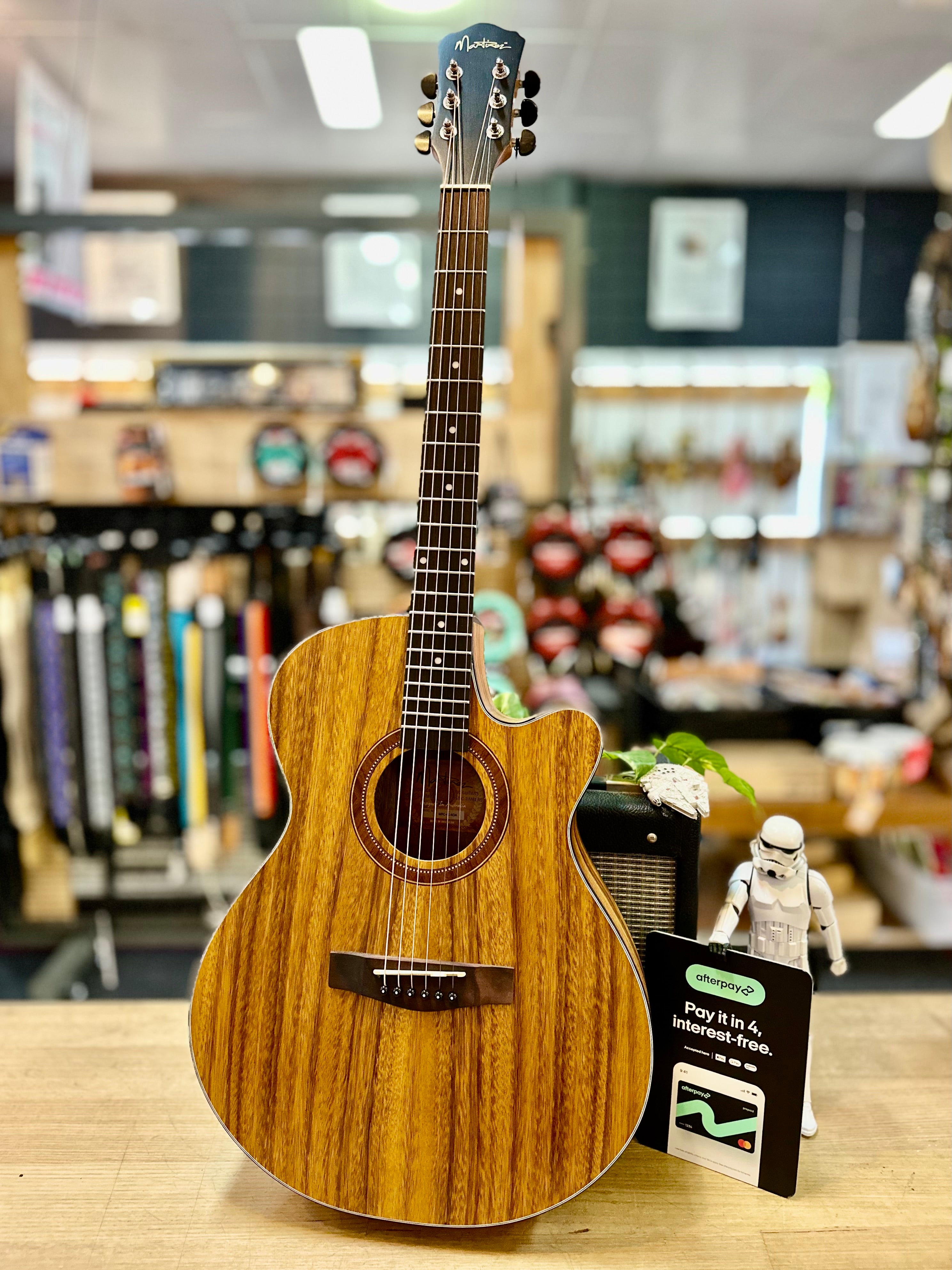 Martinez | MFC-41-KOA | Folk Size Acoustic Electric Guitar