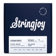 Stringjoy Signatures | 7 String Balanced Light Gauge (10-60) Nickel Wound Electric Guitar Strings
