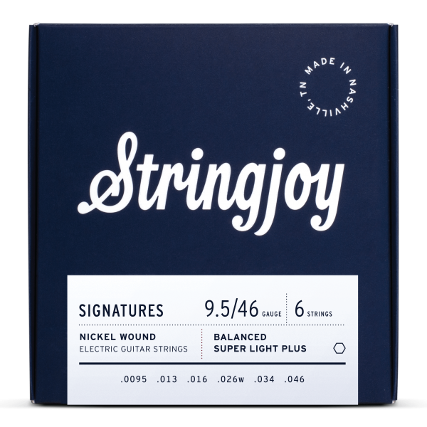 Stringjoy Signatures | Balanced Super Light Plus Gauge (9.5-46) Nickel Wound Electric Guitar Strings