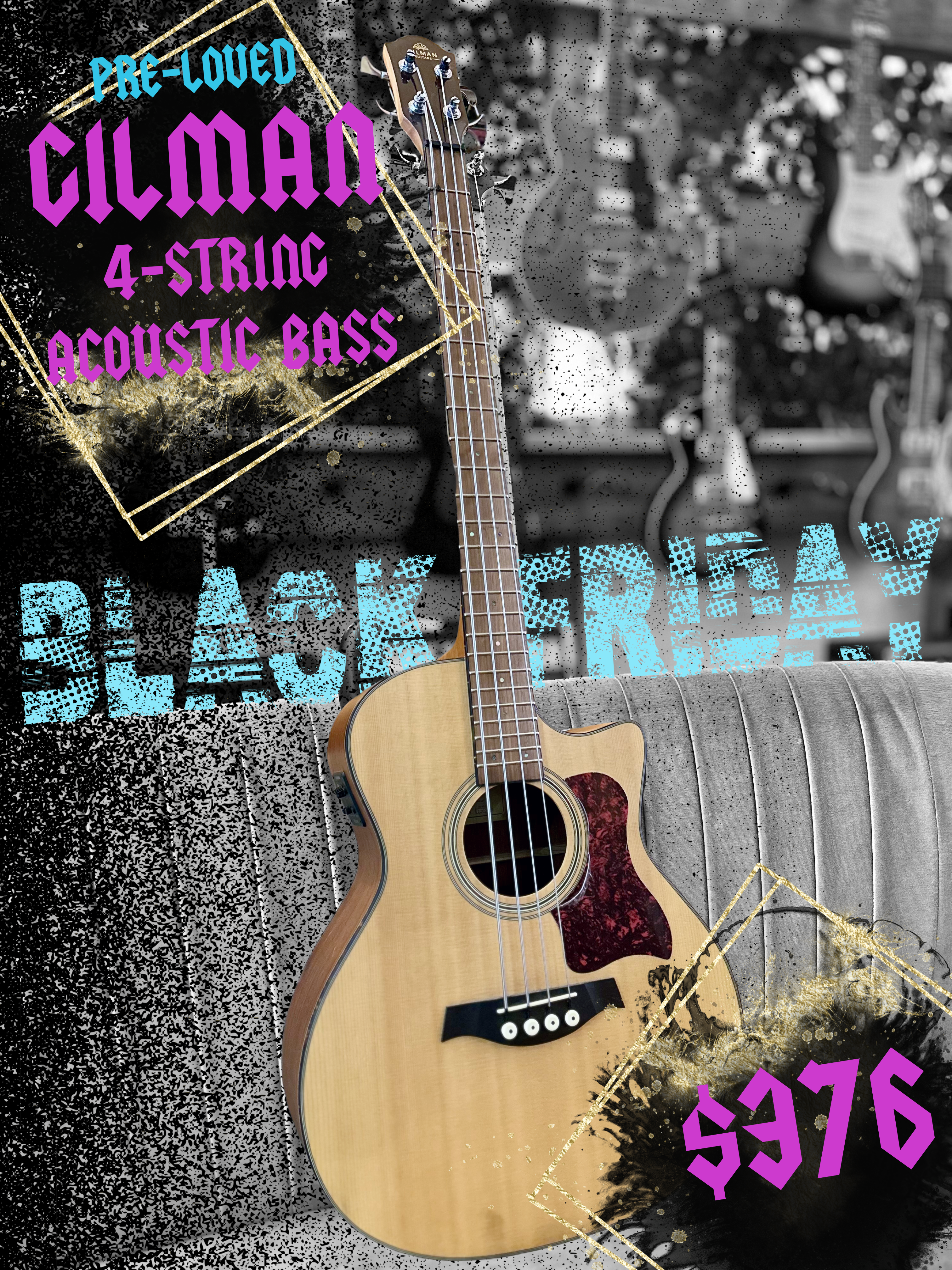 GILMAN | Acoustic-Elec Bass | Pre-Loved | BF SALE