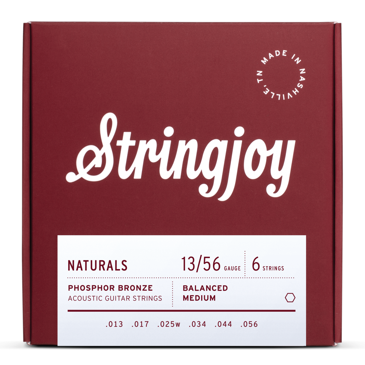 Stringjoy Naturals | Medium Gauge (13-56) Phosphor Bronze Acoustic Guitar Strings