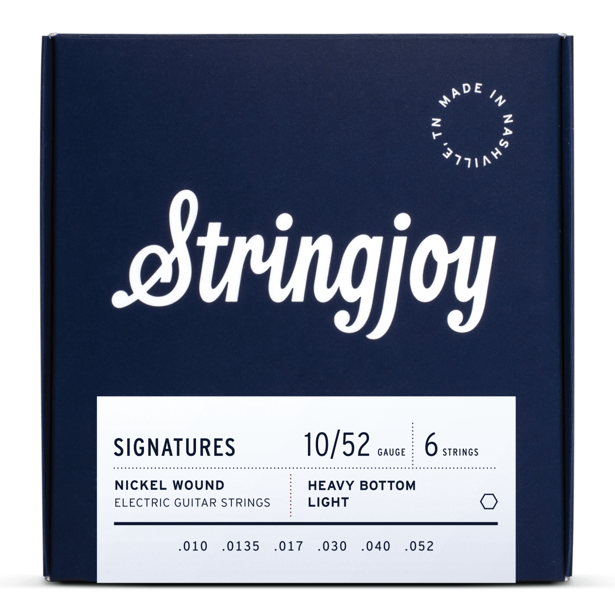 Stringjoy Signatures | Heavy Bottom Light Gauge (10-52) Nickel Wound Electric Guitar Strings