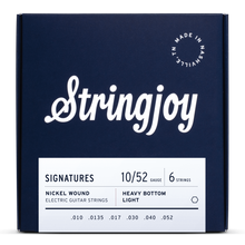 Stringjoy Signatures | Heavy Bottom Light Gauge (10-52) Nickel Wound Electric Guitar Strings