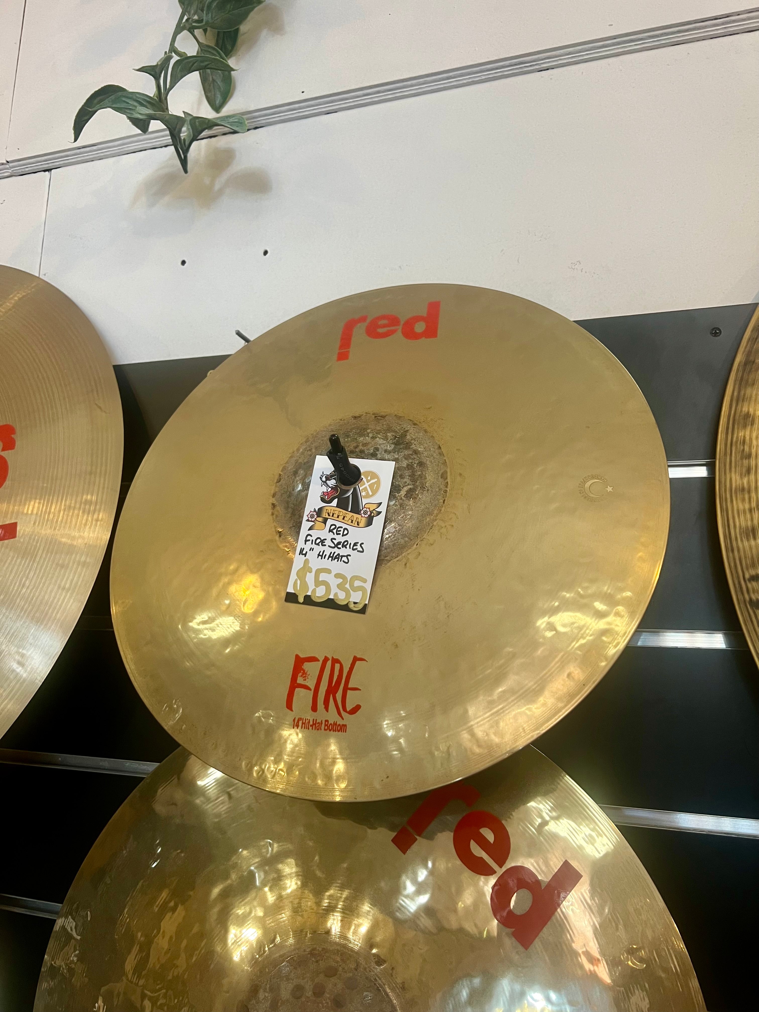 Red Cymbals | Fire Series | 14” Hi Hat Cymbals