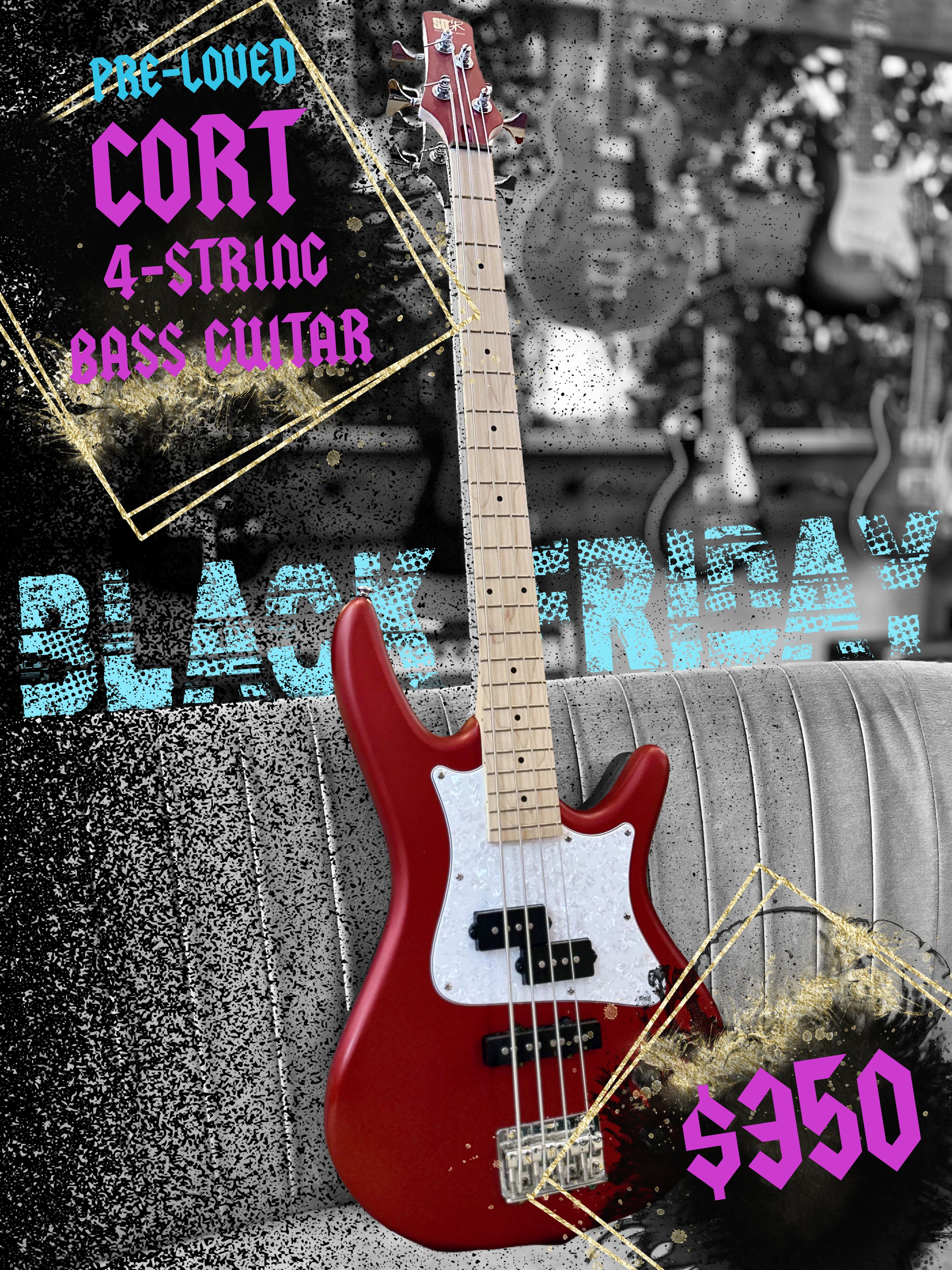 Ibanez | SRMD200 | Short Scale Bass | Candy Apple | Pre- Loved | SALE!