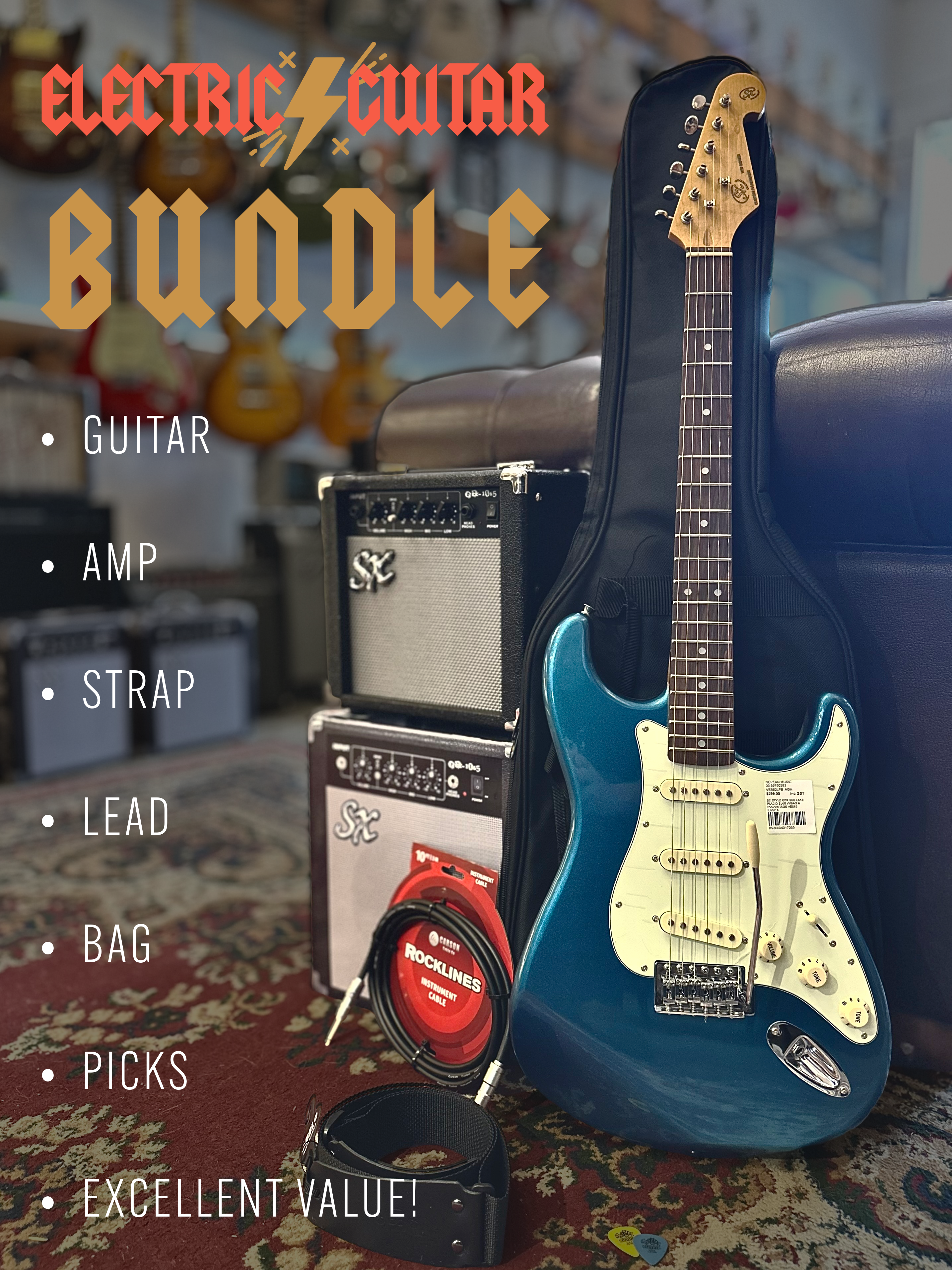 SX | VTG | GUITAR & AMP BUNDLE | NEW STOCK WEEKLY!
