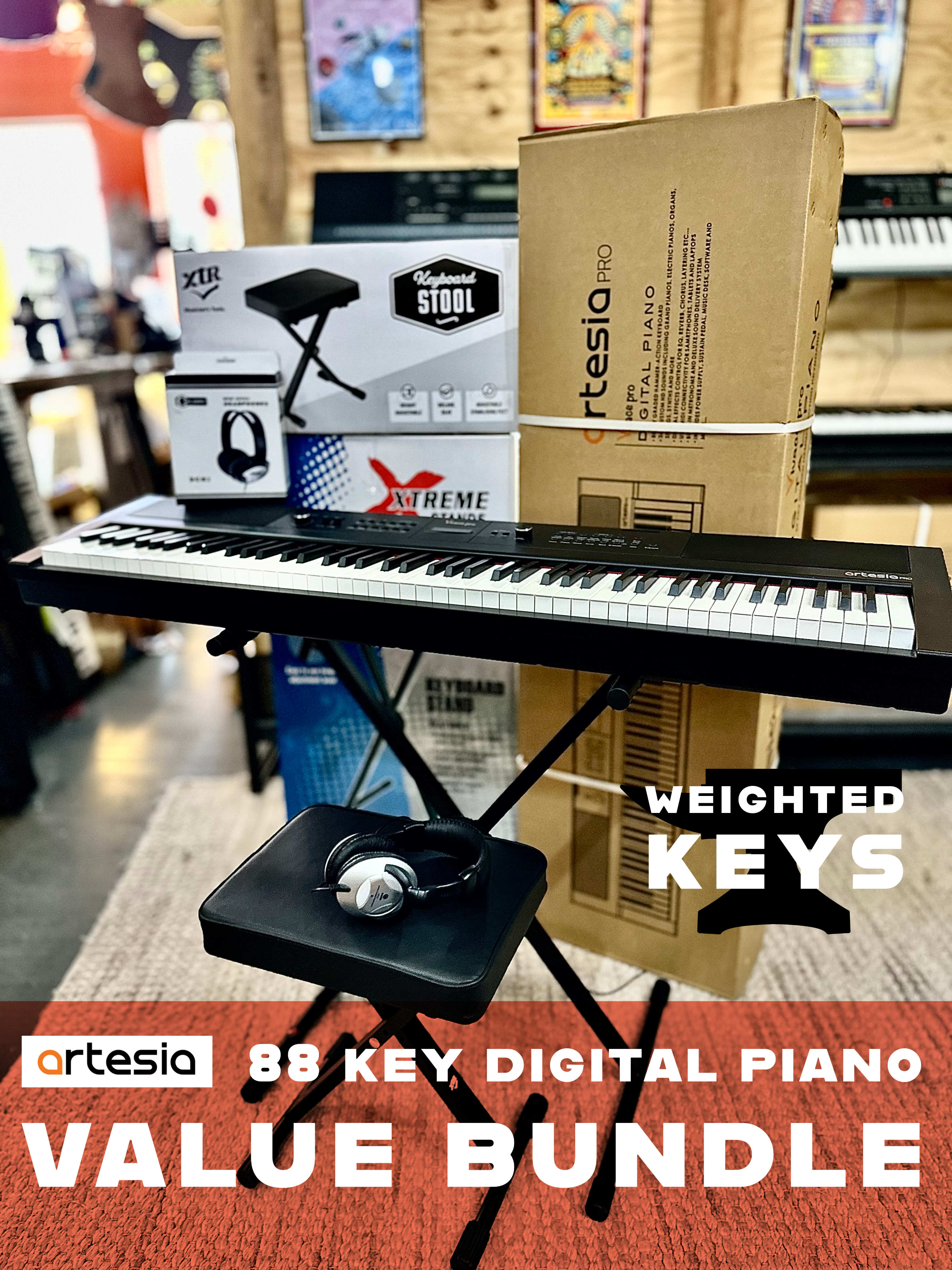 Artesia | VIVACE PRO | 88 Key | Digital Piano | Bundle Deal!