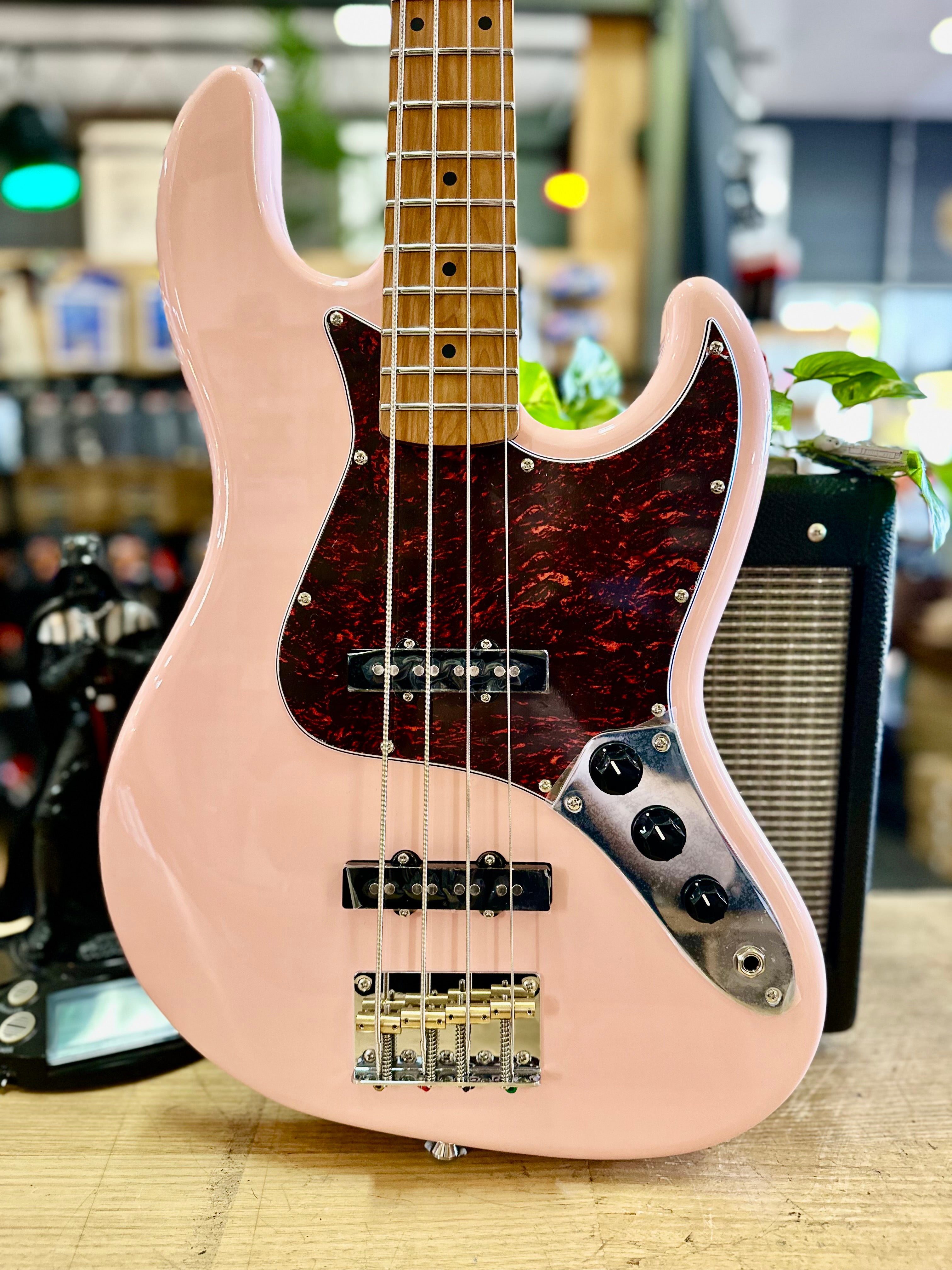 Jet Guitars | JJB-300 | J-Bass | Shell Pink