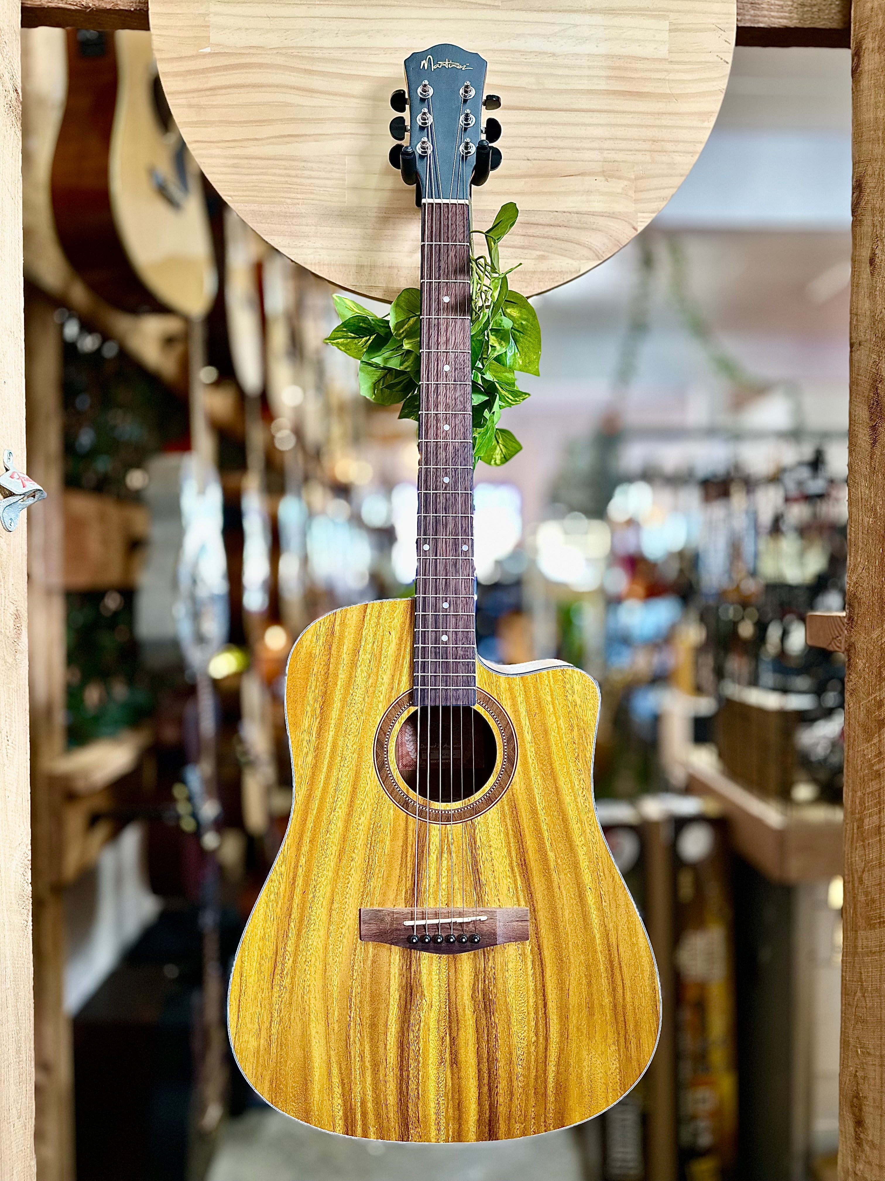Martinez | MDC-41-KOA | Dresdnought Cutaway Acoustic Electric Guitar (KOA)