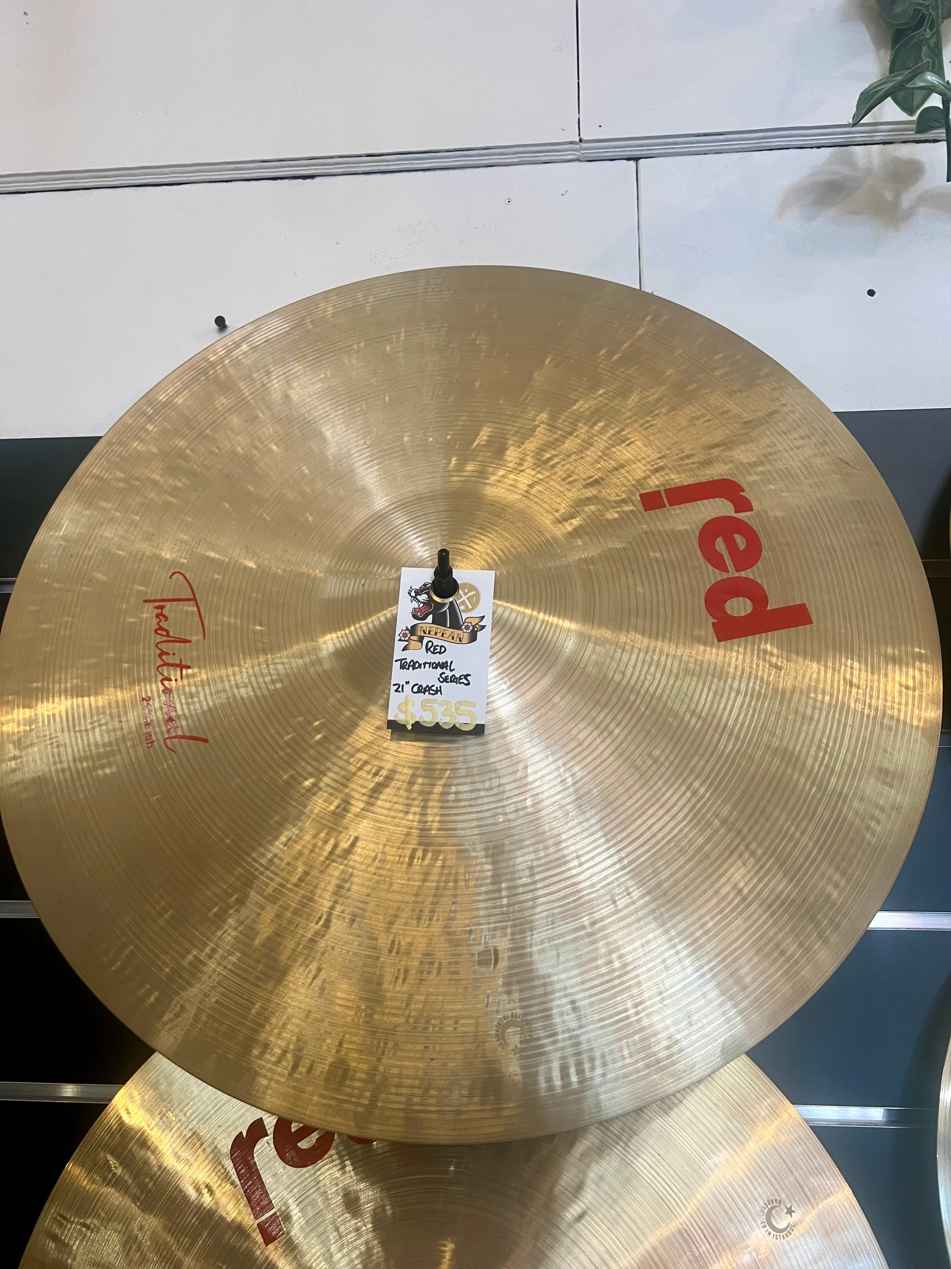 Red Cymbals | Traditional Series | 21” Crash Cymbal