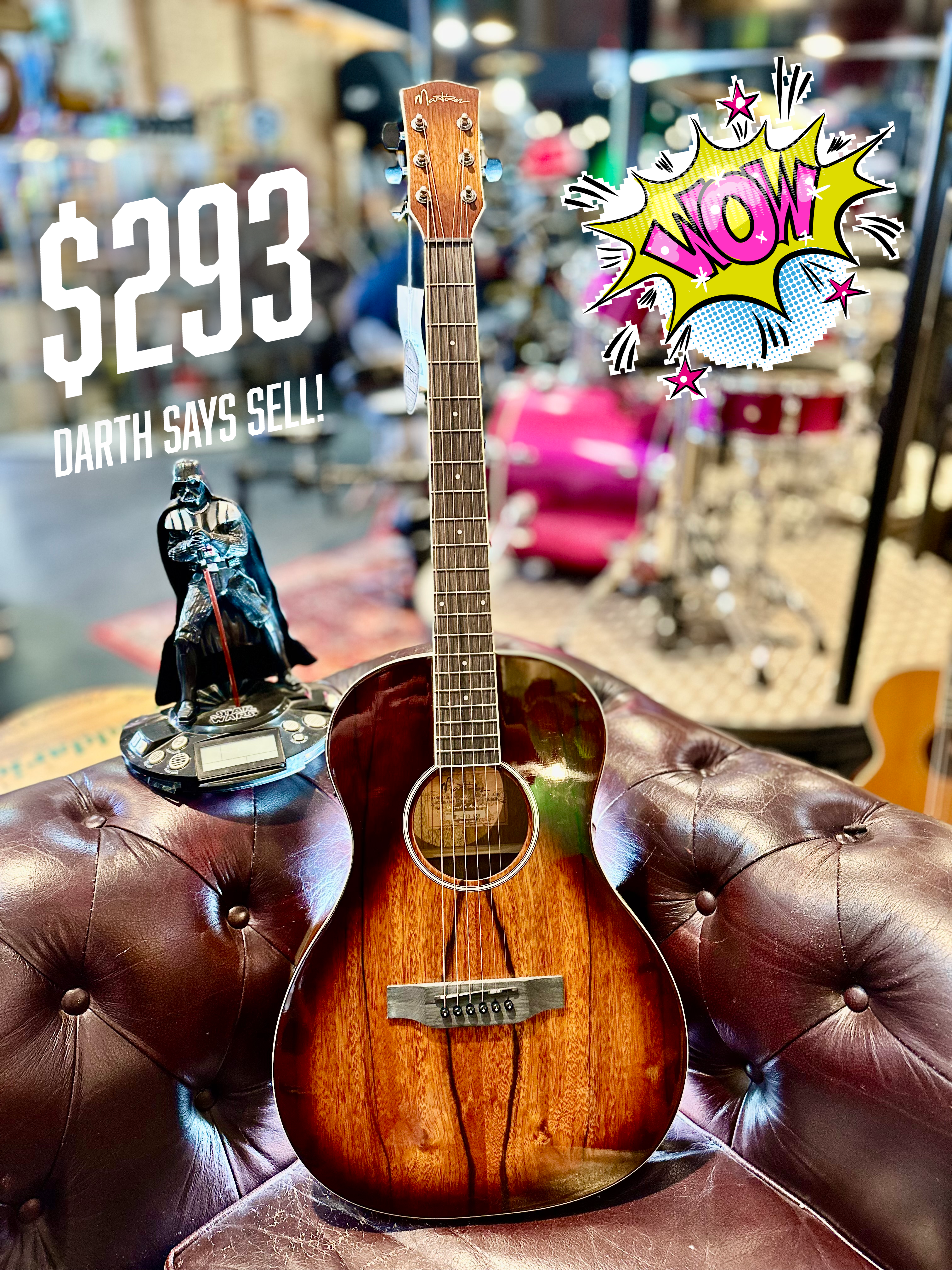 Martinez | MPL-31D-ABB | Parlour Acoustic-Electric Guitar (Daowood) | SALE!