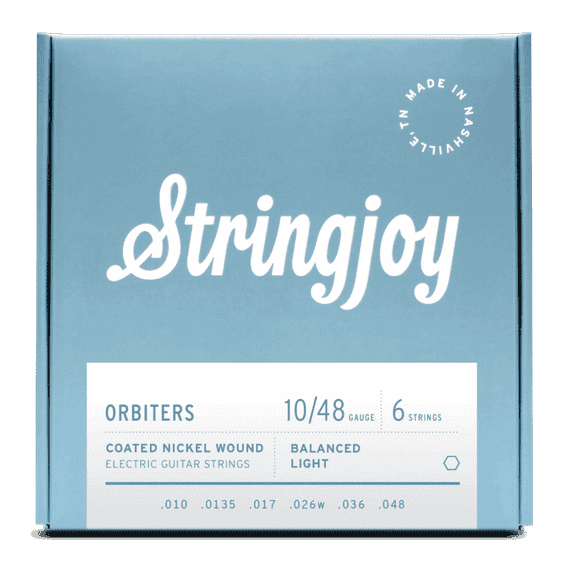 Stringjoy Orbiters | Coated (10-48) Nickel Wound Electric Guitar Strings