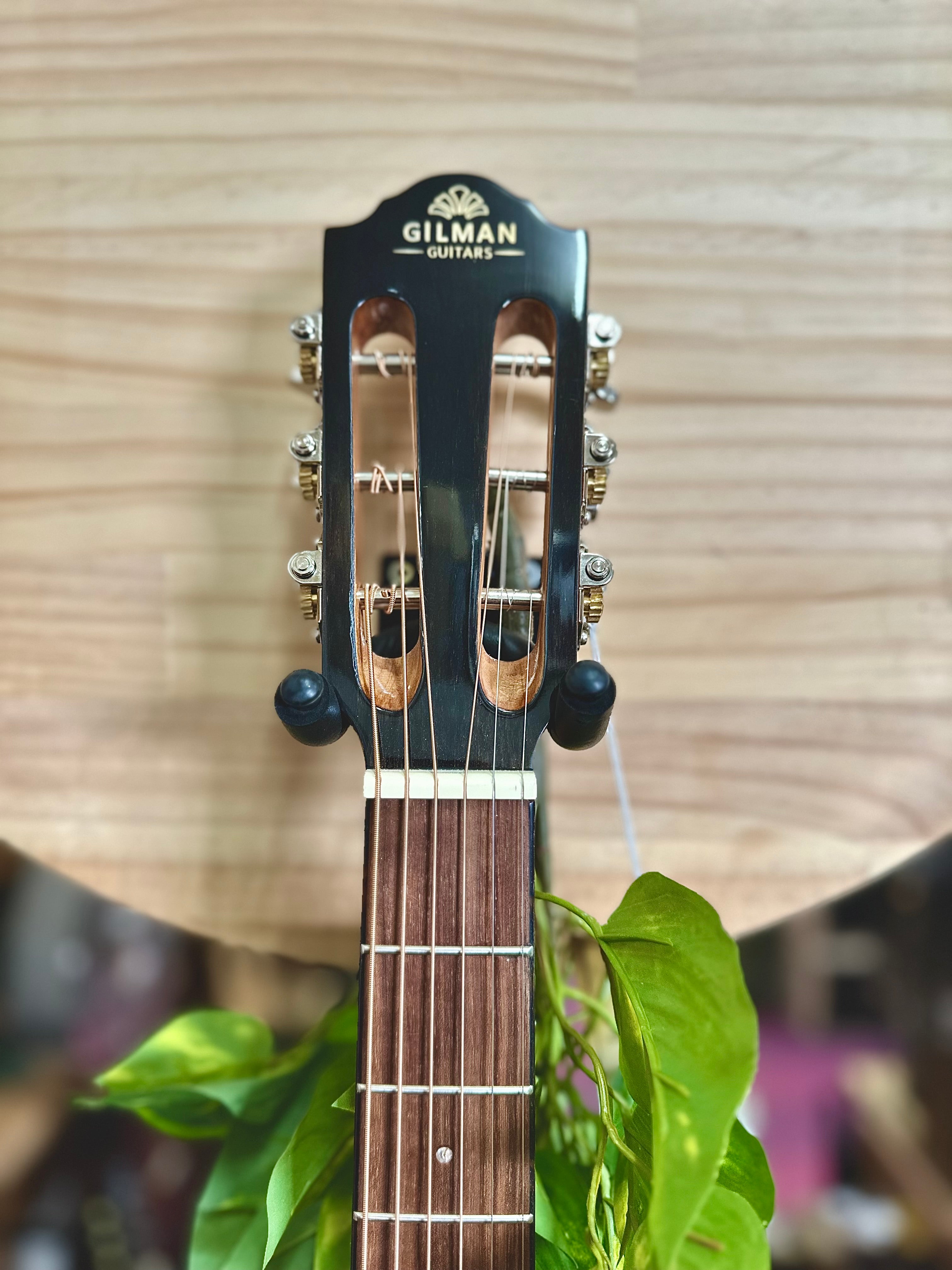 Gilman | GPA10BK | 00 Parlour Guitar | Black Top