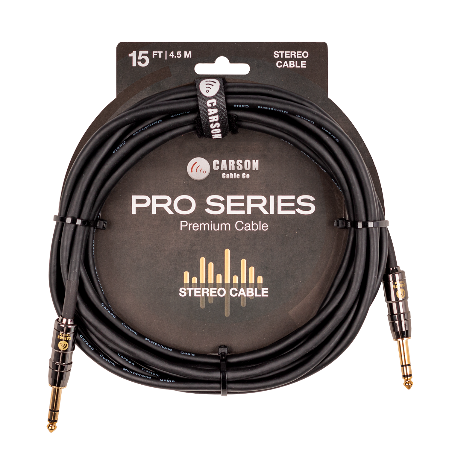 Carson | CAR15ST | 15 foot stereo instrument/audio cable.