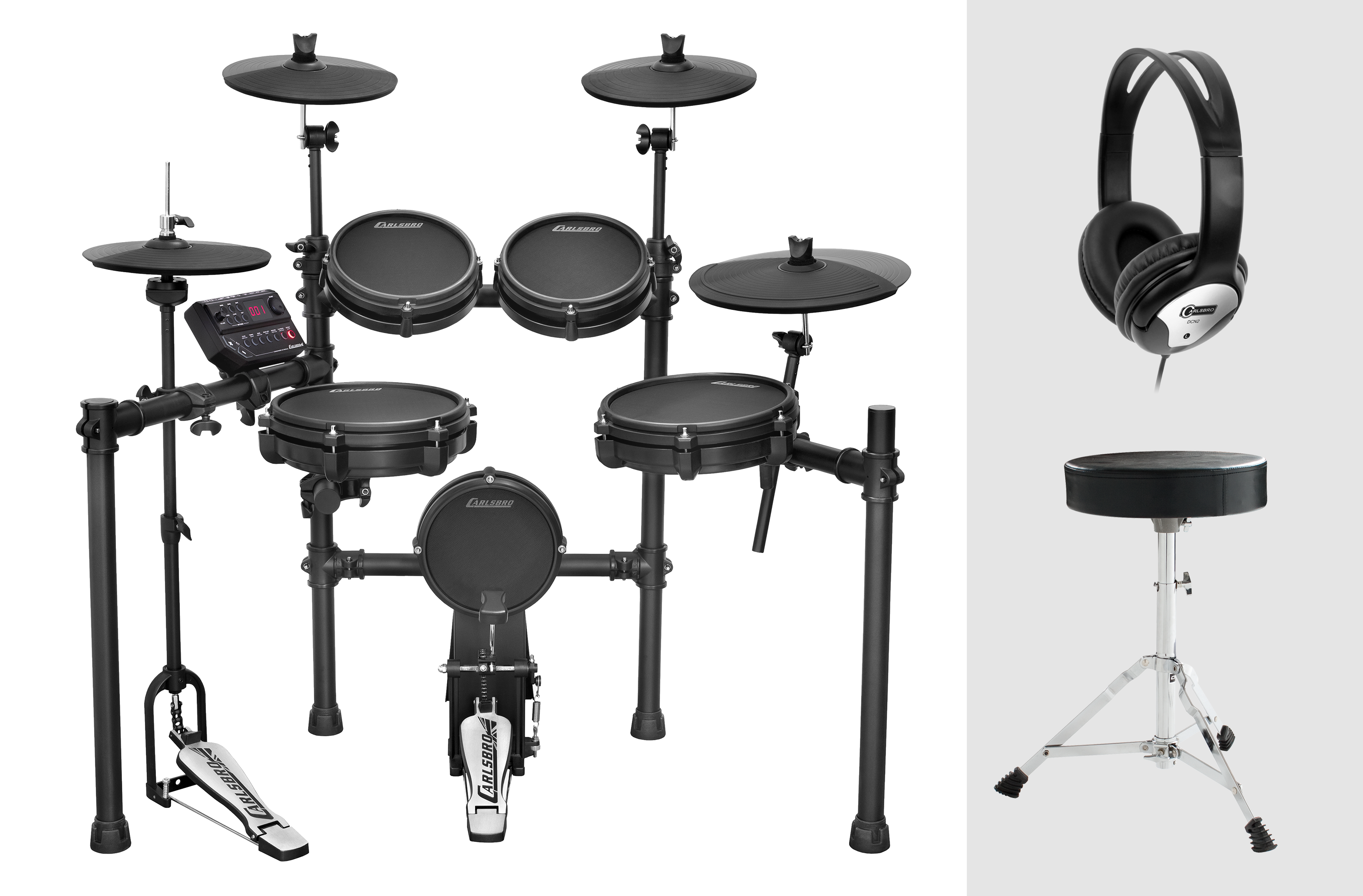 CARLSBRO | CSD45MPACK | Mesh Heads | Pro Electronic Drum Kit Bundle!