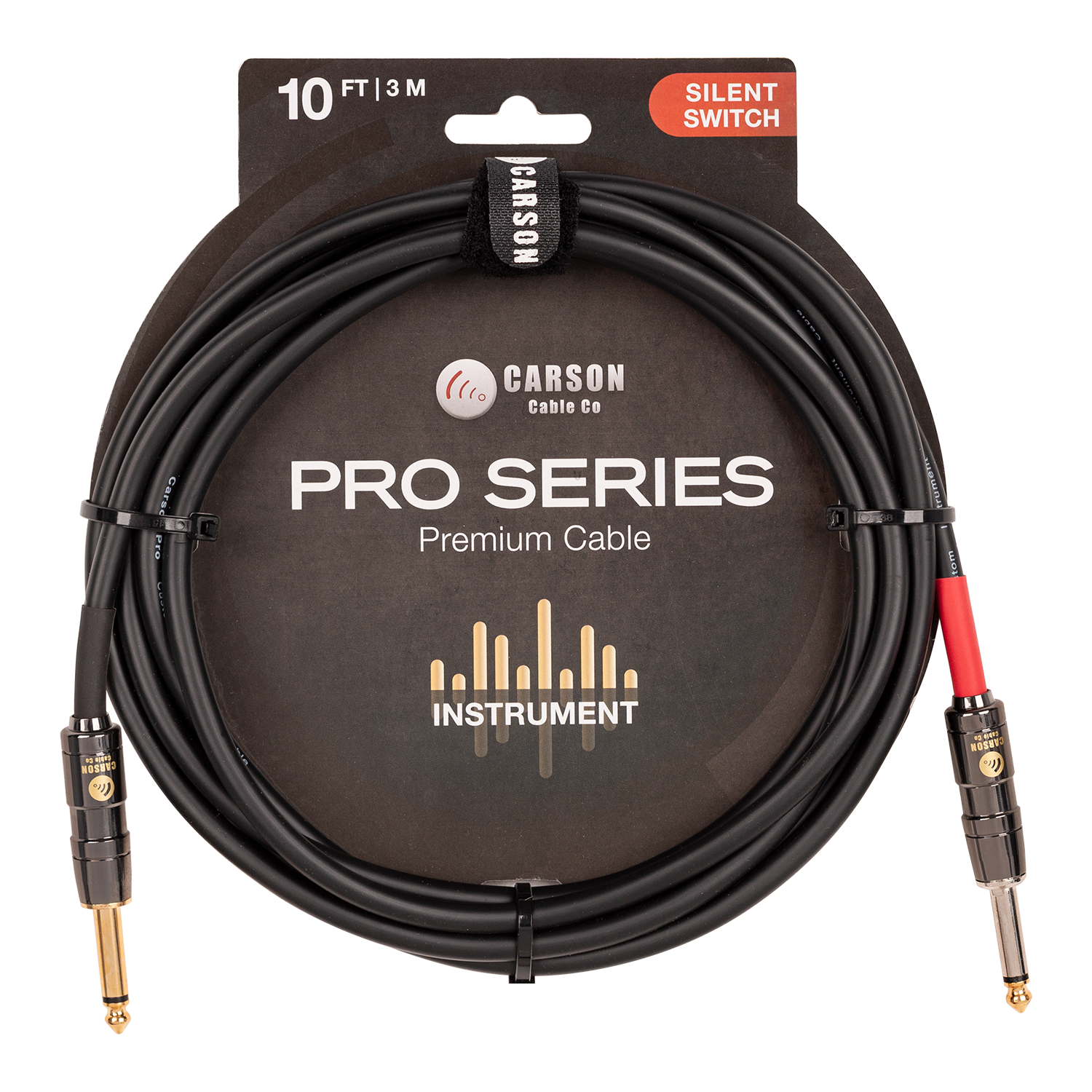 Carson | CSW10SS | 10 foot Silent Switch instrument cable.