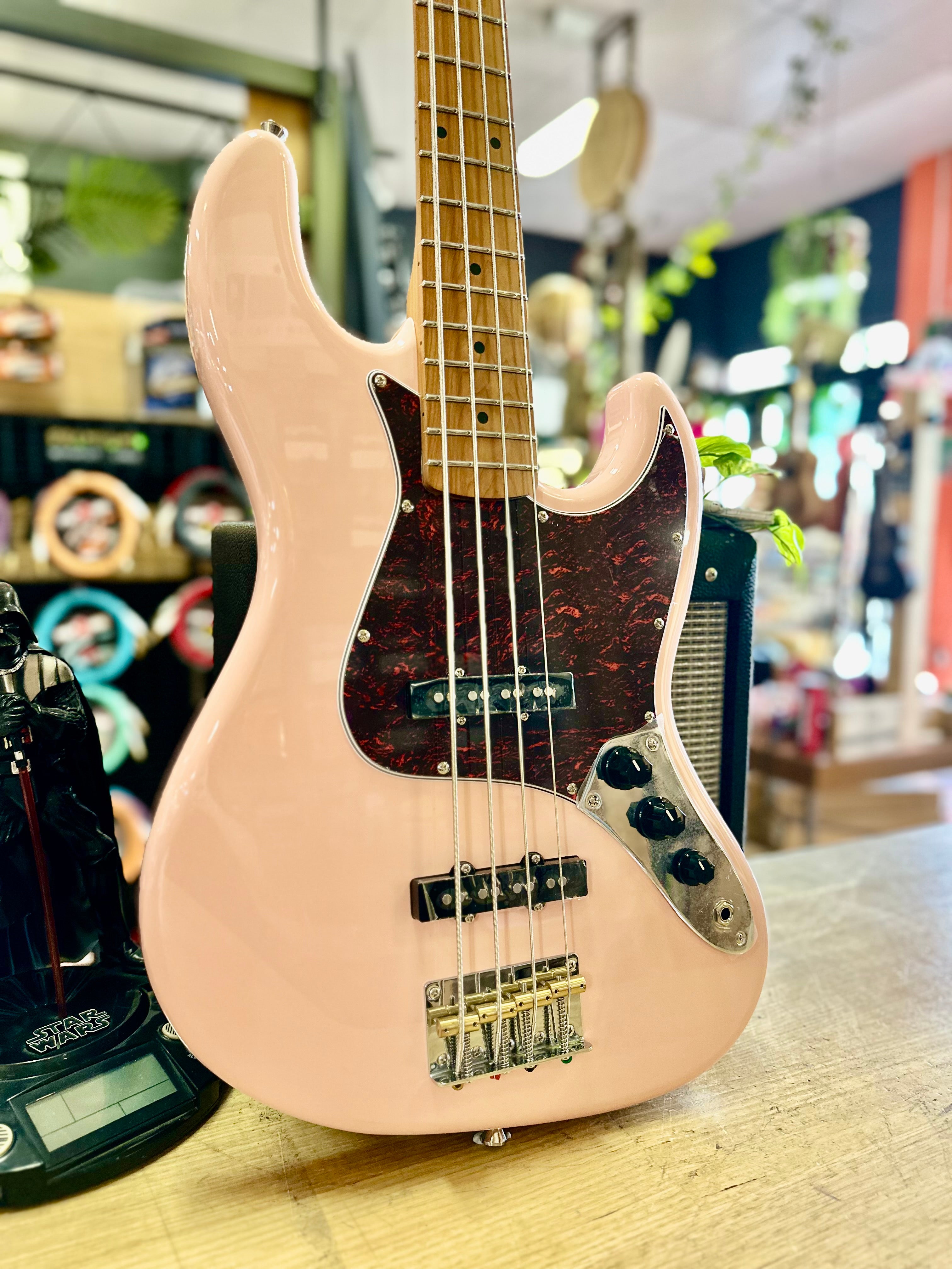 Jet Guitars | JJB-300 | J-Bass | Shell Pink