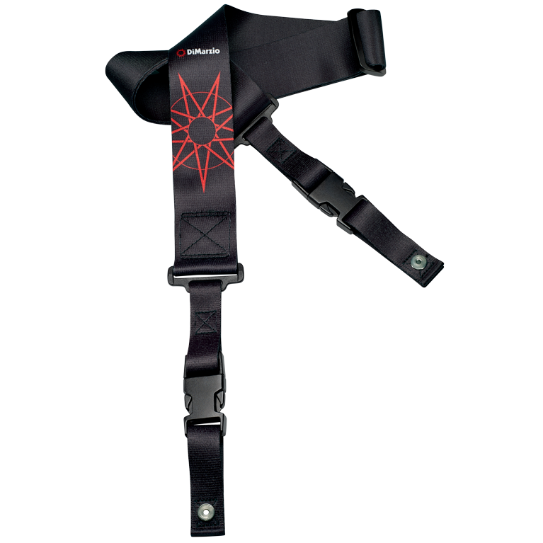 DiMARZIO | DD2248 | Jim Root #4 Black 2 inch nylon Cliplock strap.