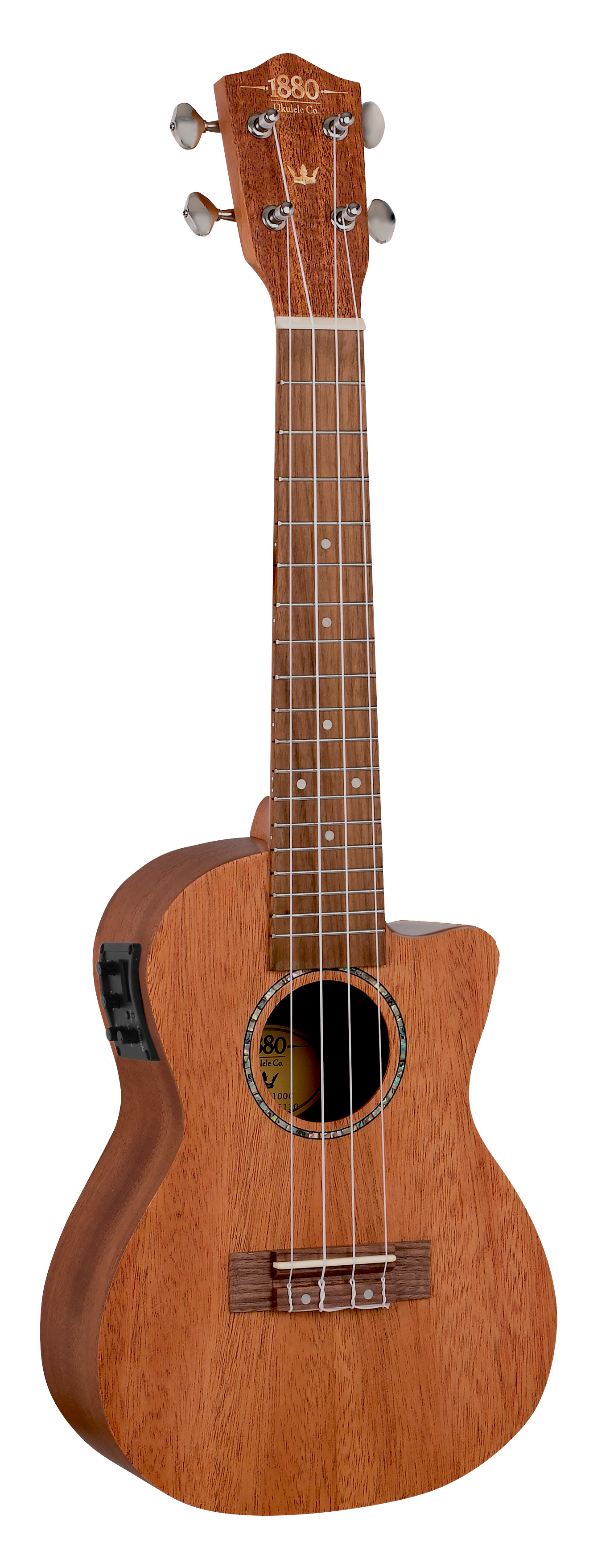 1880 Ukulele Co | EE100CCE | Concert electric acoustic cutaway ukulele.