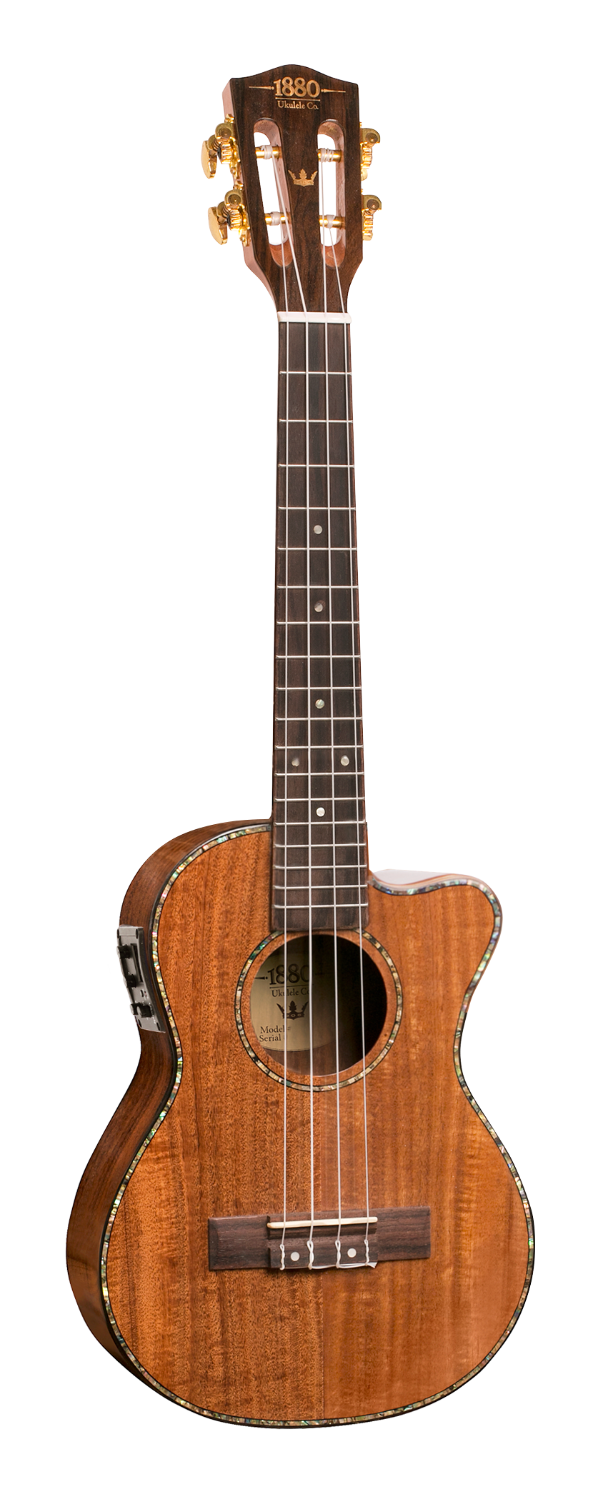 1880 Ukulele Co | EE300TCE | Tenor electric acoustic cutaway ukulele.