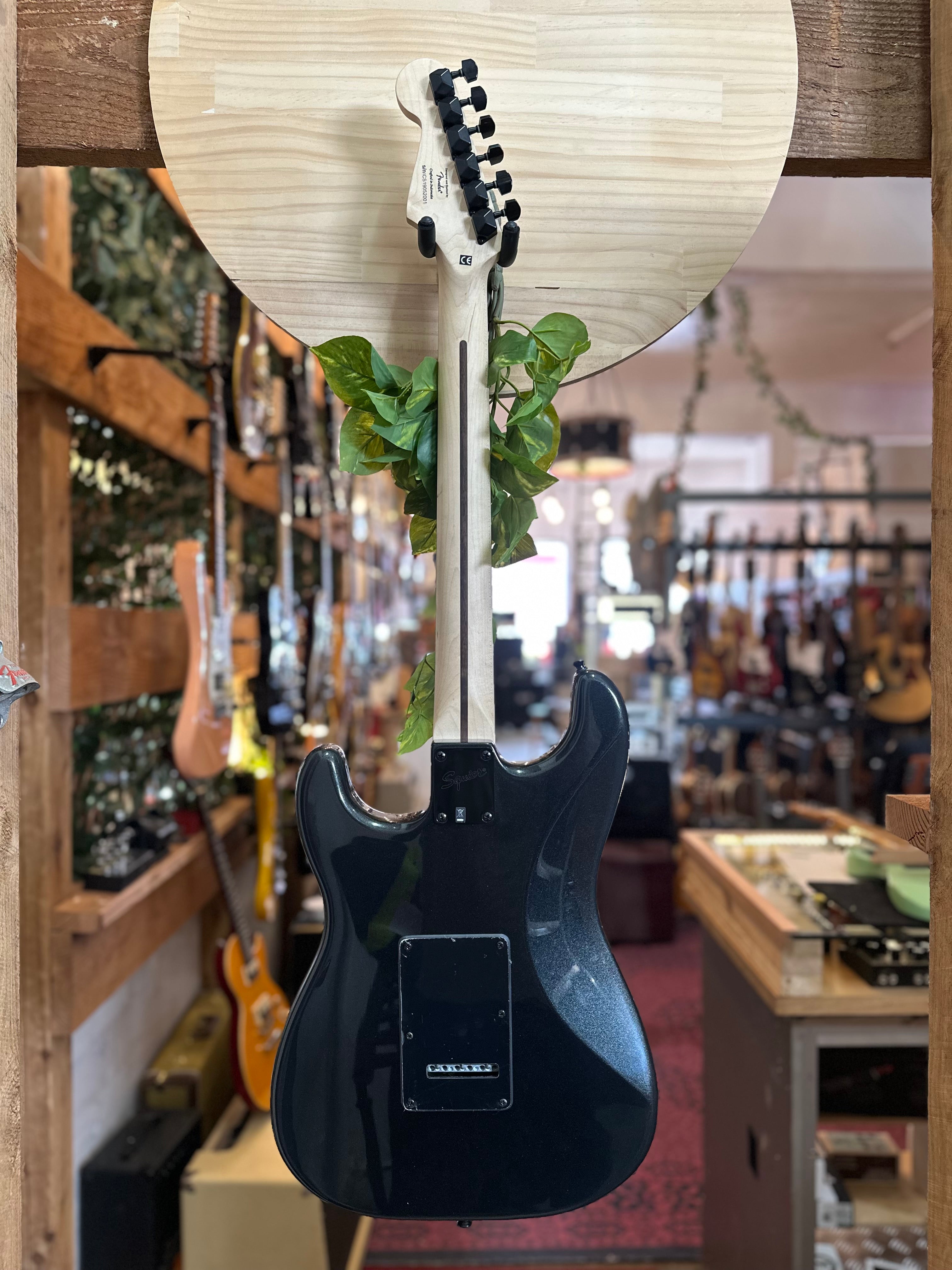 Squier | Bullet Strat | HSS | LTD ED SPARKLE BLACK | with HARDCASE | Pre-Loved