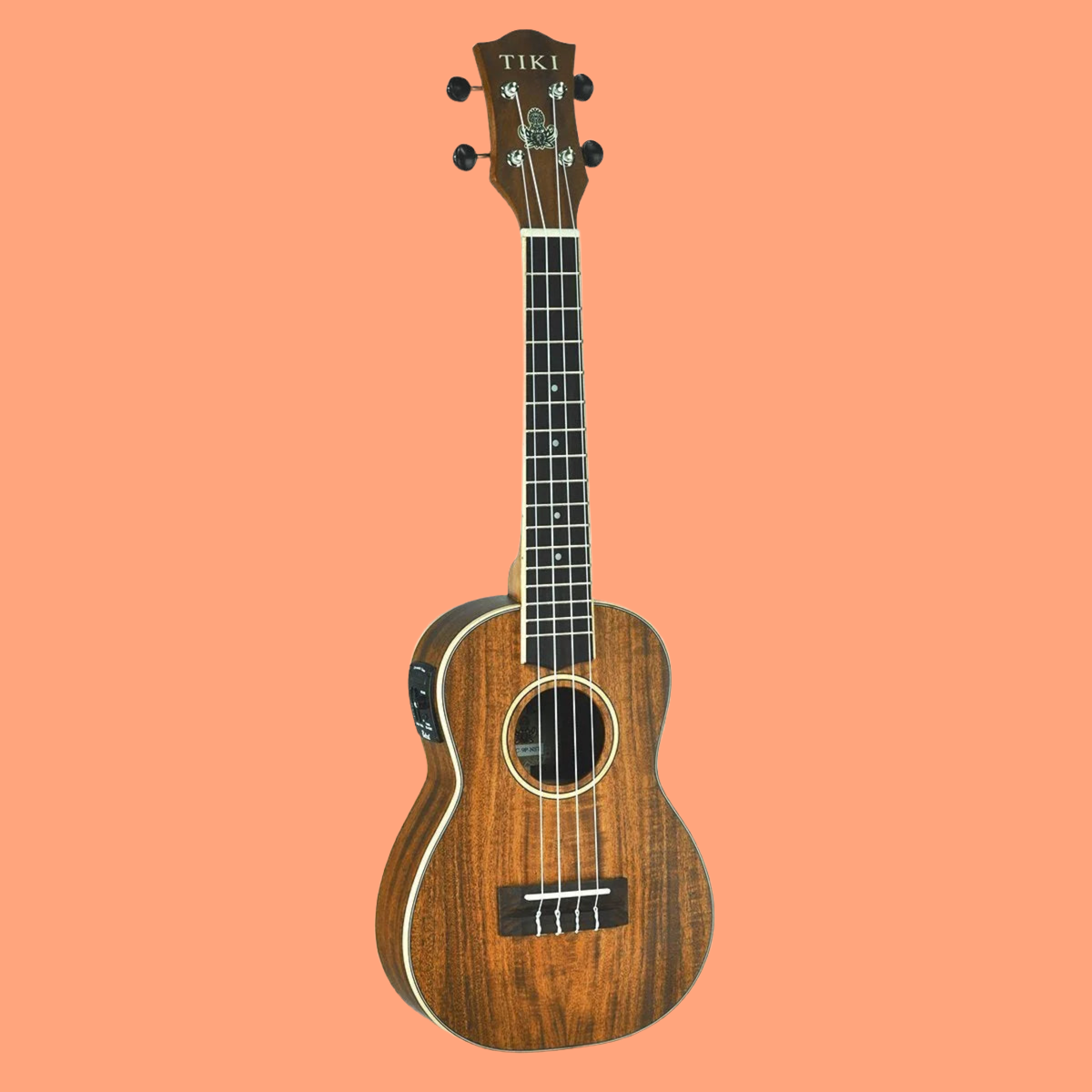 Tiki | 9 Series | Koa | Solid Top | Electric Concert Ukulele | with Deluxe Hardcase