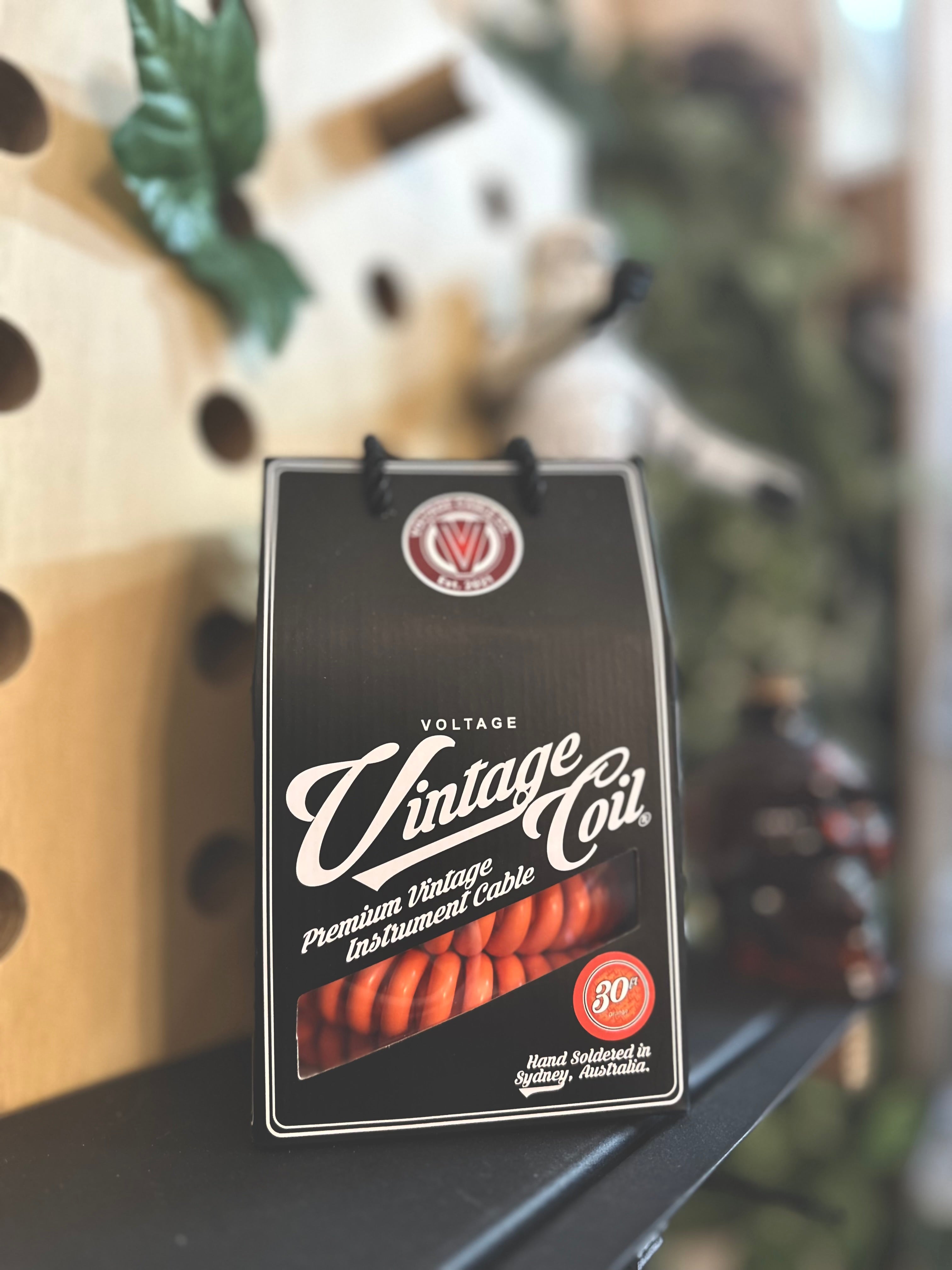 Voltage | Vintage Coil Cable | ST-ANGLE | Orange | Australian Made 🇦🇺
