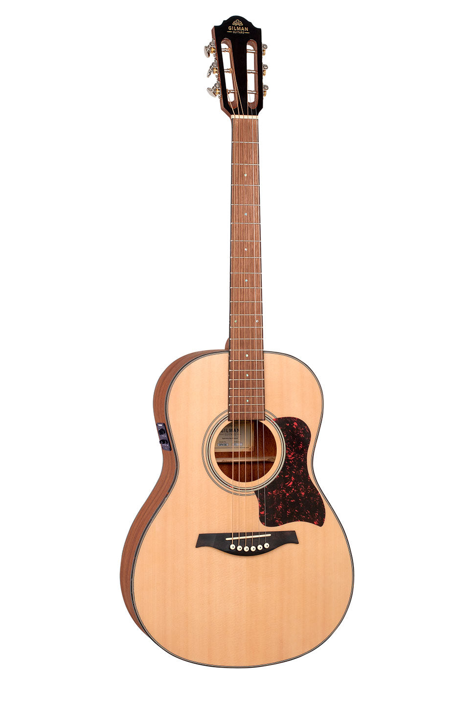 Gilman | GPA10E | 00 Parlour Electric/Acoustic Guitar | Natural Satin