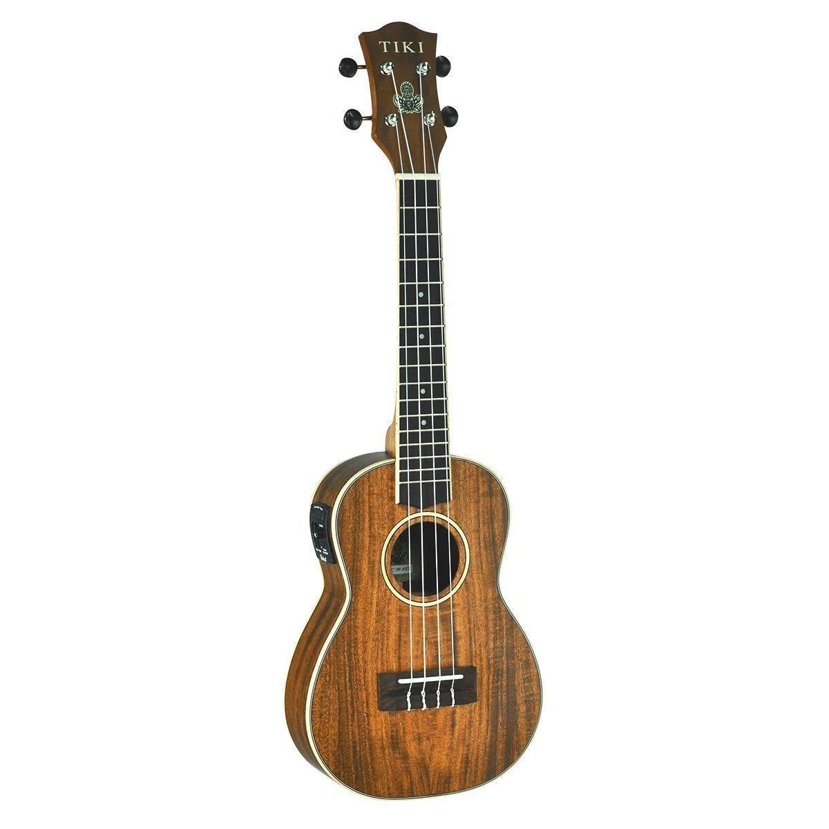 Tiki | 9 Series | Koa | Solid Top | Electric Concert Ukulele | with Deluxe Hardcase