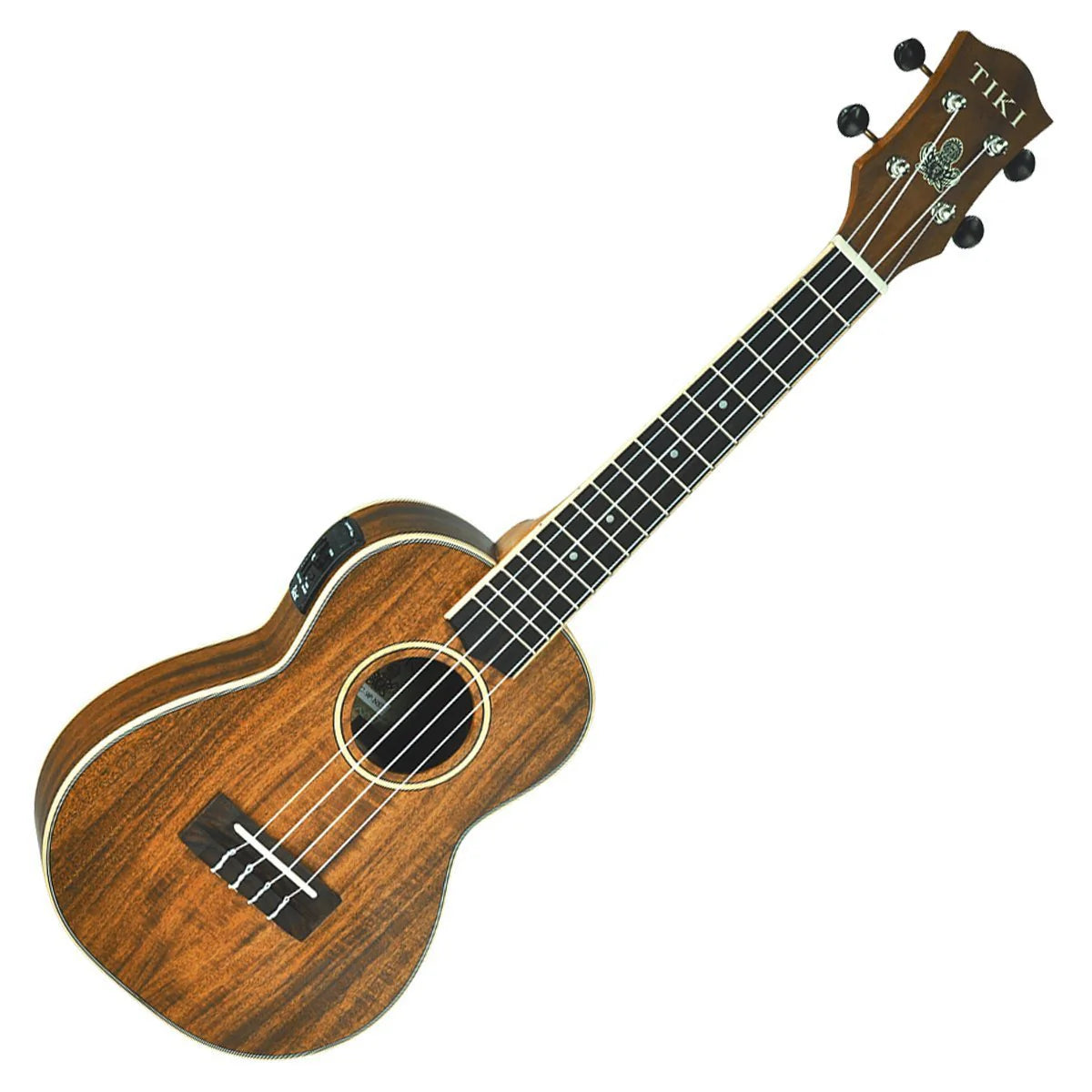 Tiki | 9 Series | Koa | Solid Top | Electric Concert Ukulele | with Deluxe Hardcase