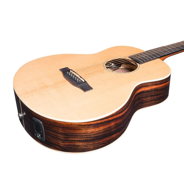 Martinez | Southern Star Series | Spruce Solid Top | TS-Mini Acoustic-Electric Guitar | Natural Gloss