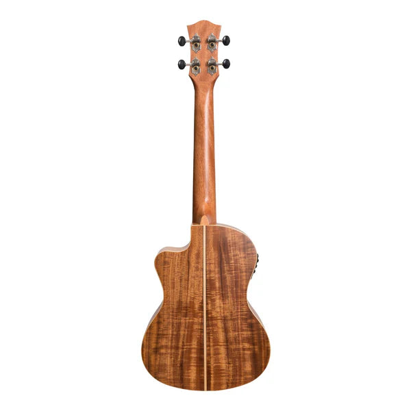 Tiki | 9 Series | Koa | Solid Top | Cutaway Electric Tenor Ukulele | with Deluxe Hardcase