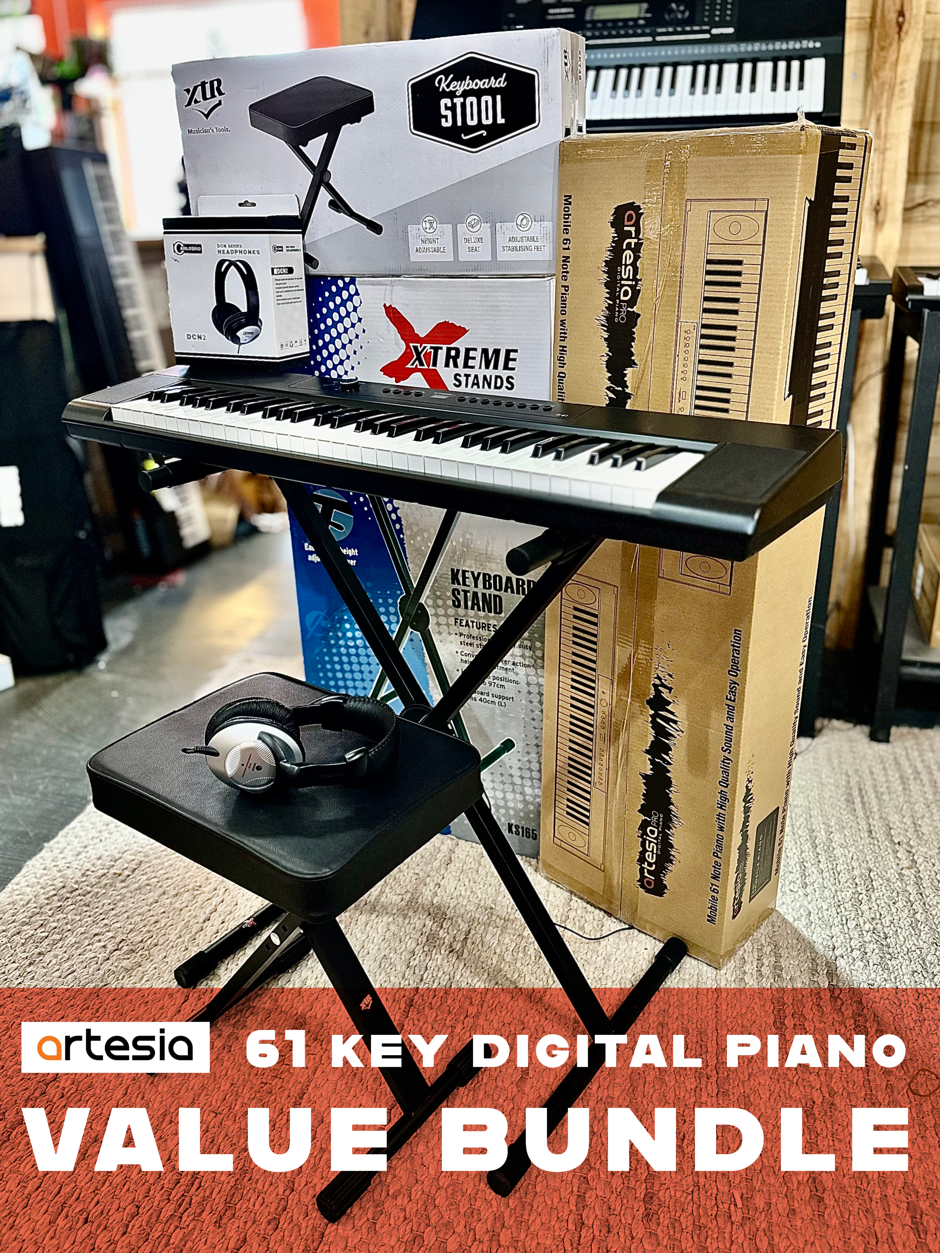 Artesia | A-61 | 61 Key Digital Piano | Bundle Deal!