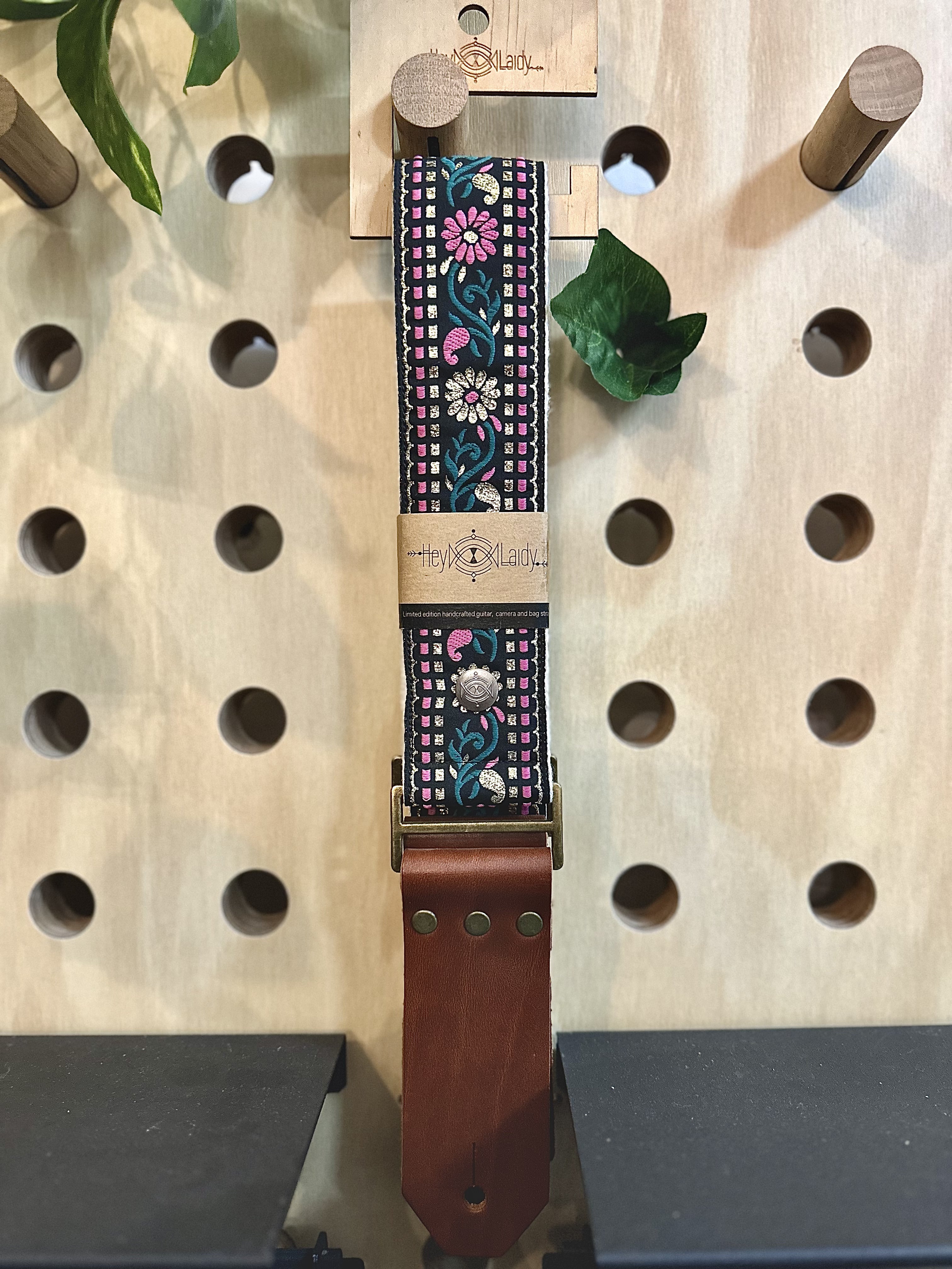 Hey Laidy | Wildflowers | Premium Guitar Strap | Australian Made