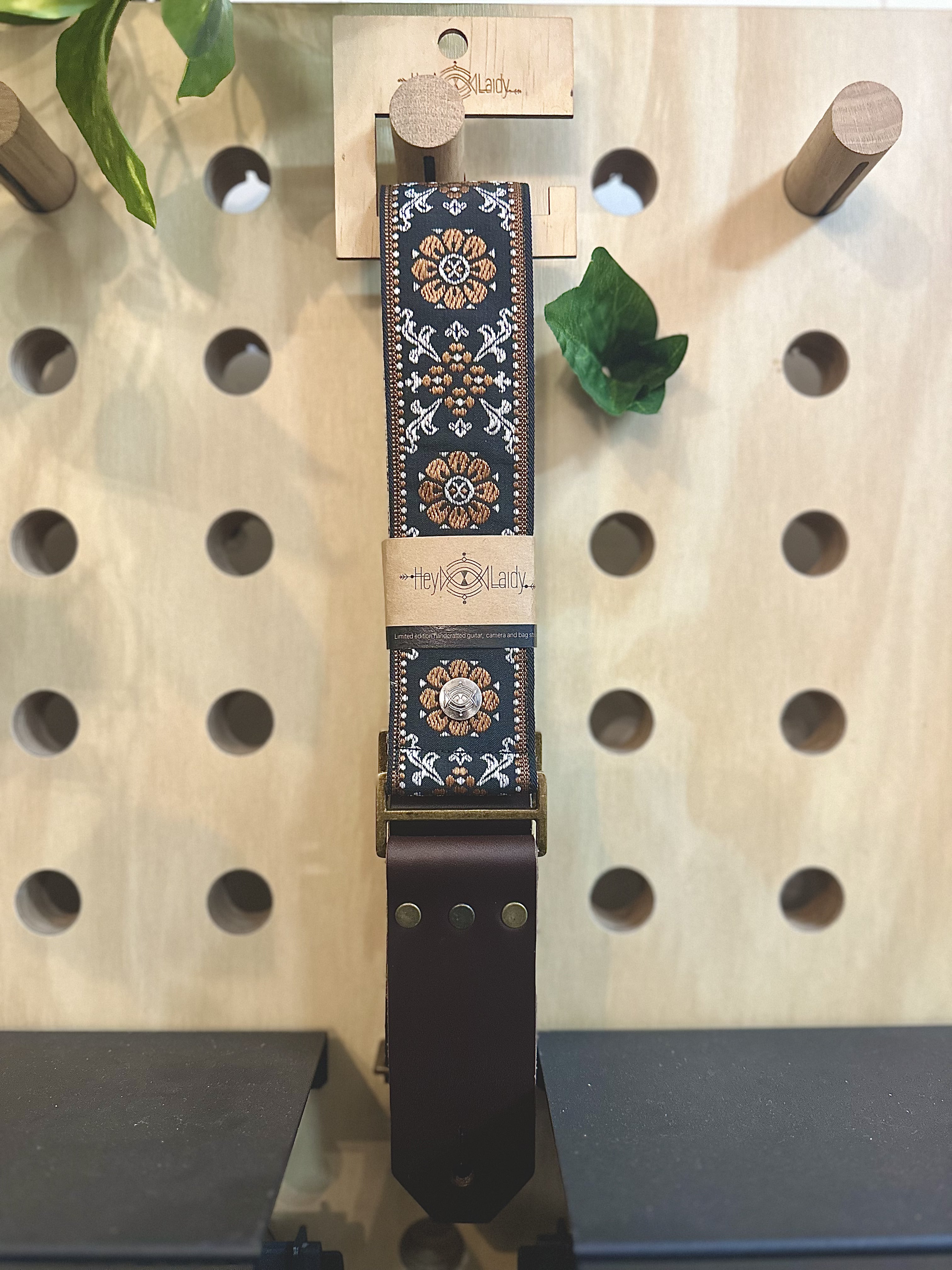 Hey Laidy | Boho Brown | Premium Guitar Strap | Australian Made