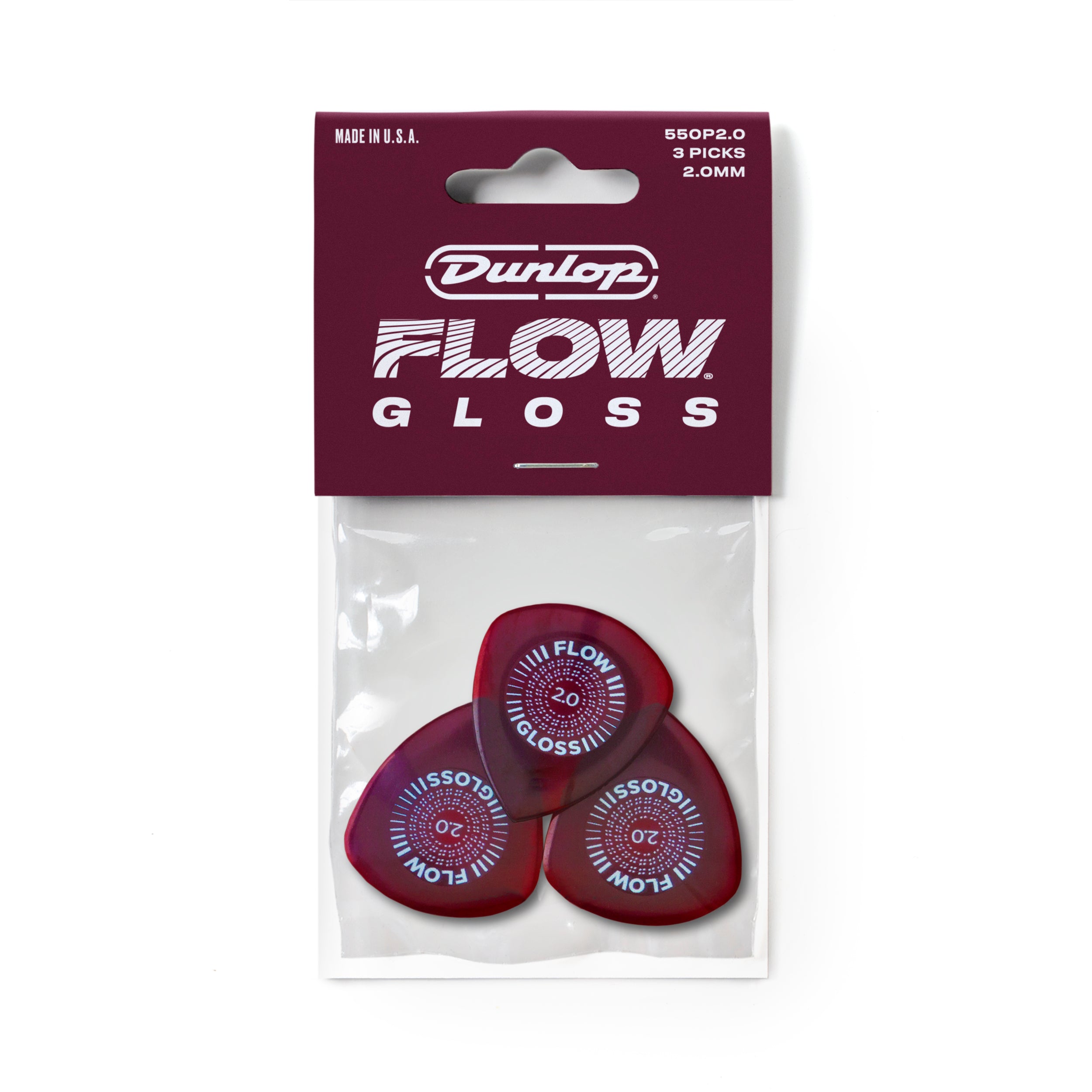 JIM DUNLOP | JPFG20 | Flow Gloss Pick. 2.0mm.